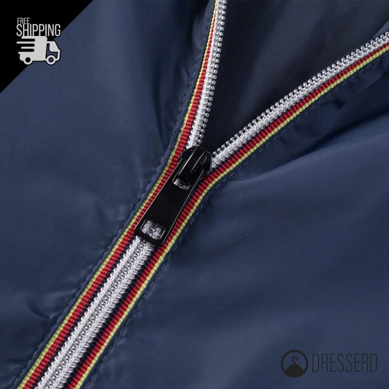 Giubbotto Uomo Leggero Slim Fit con Cappuccio e cerniera colorata Giubbotti Dresserd Moda