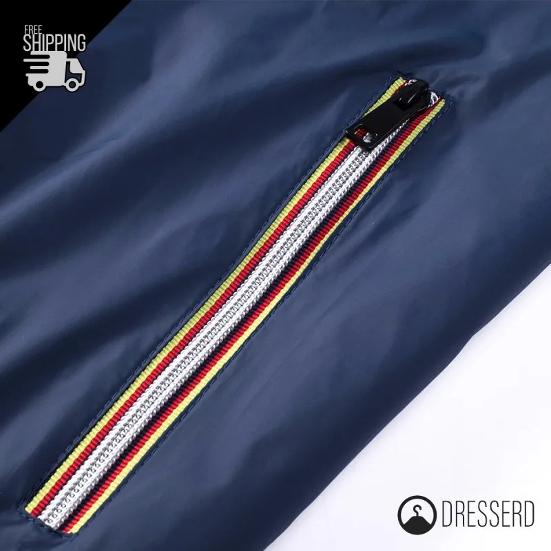 Giubbotto Uomo Leggero Slim Fit con Cappuccio e cerniera colorata Giubbotti Dresserd Moda