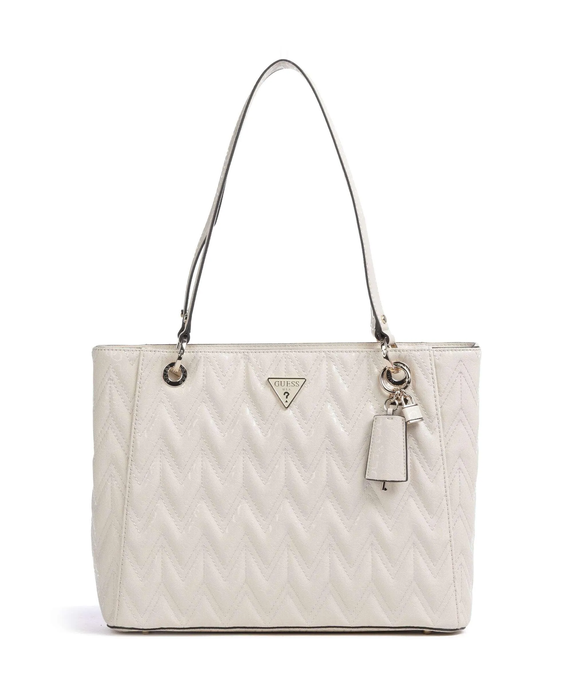  Guess Adelard Borsa shopper pelle sintetica avorio  