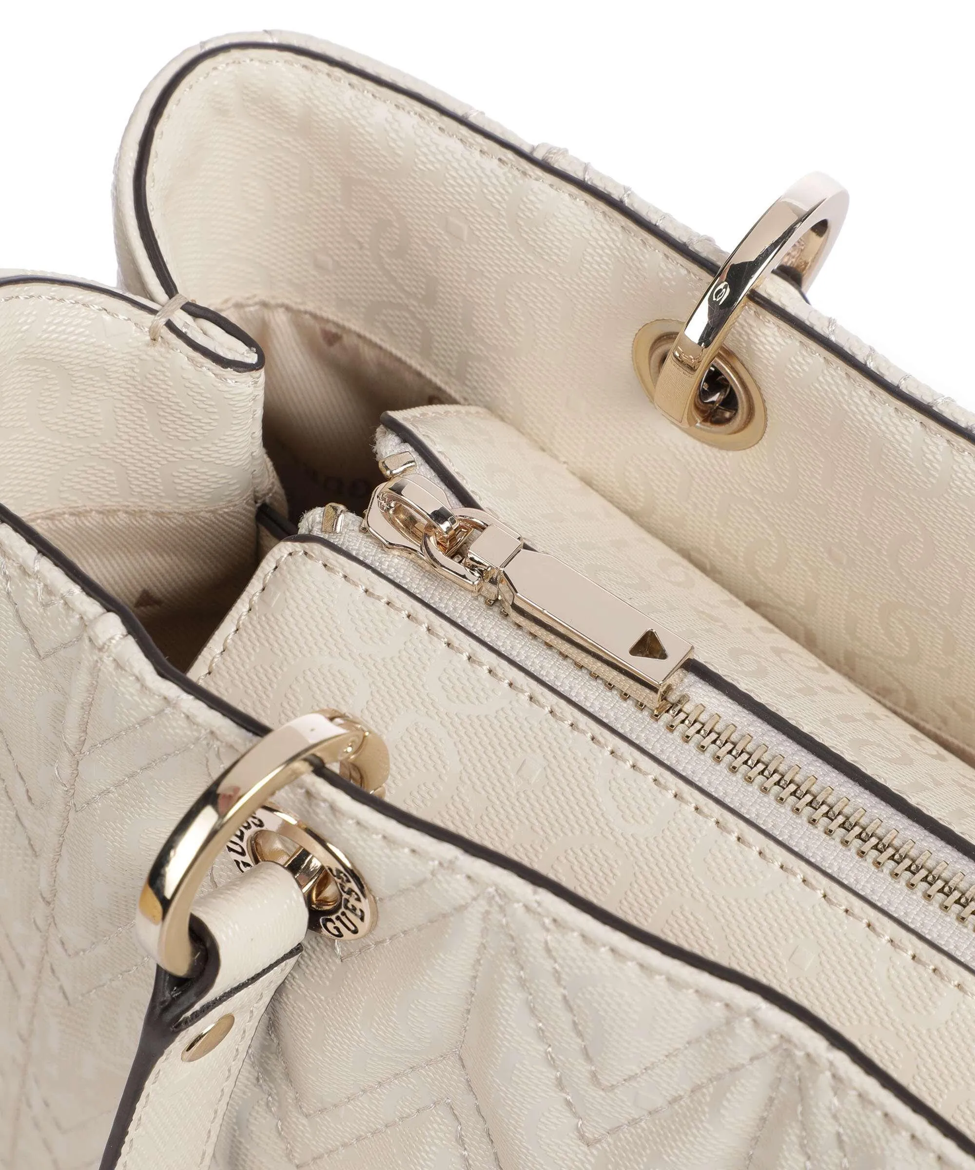  Guess Adelard Borsa shopper pelle sintetica avorio  