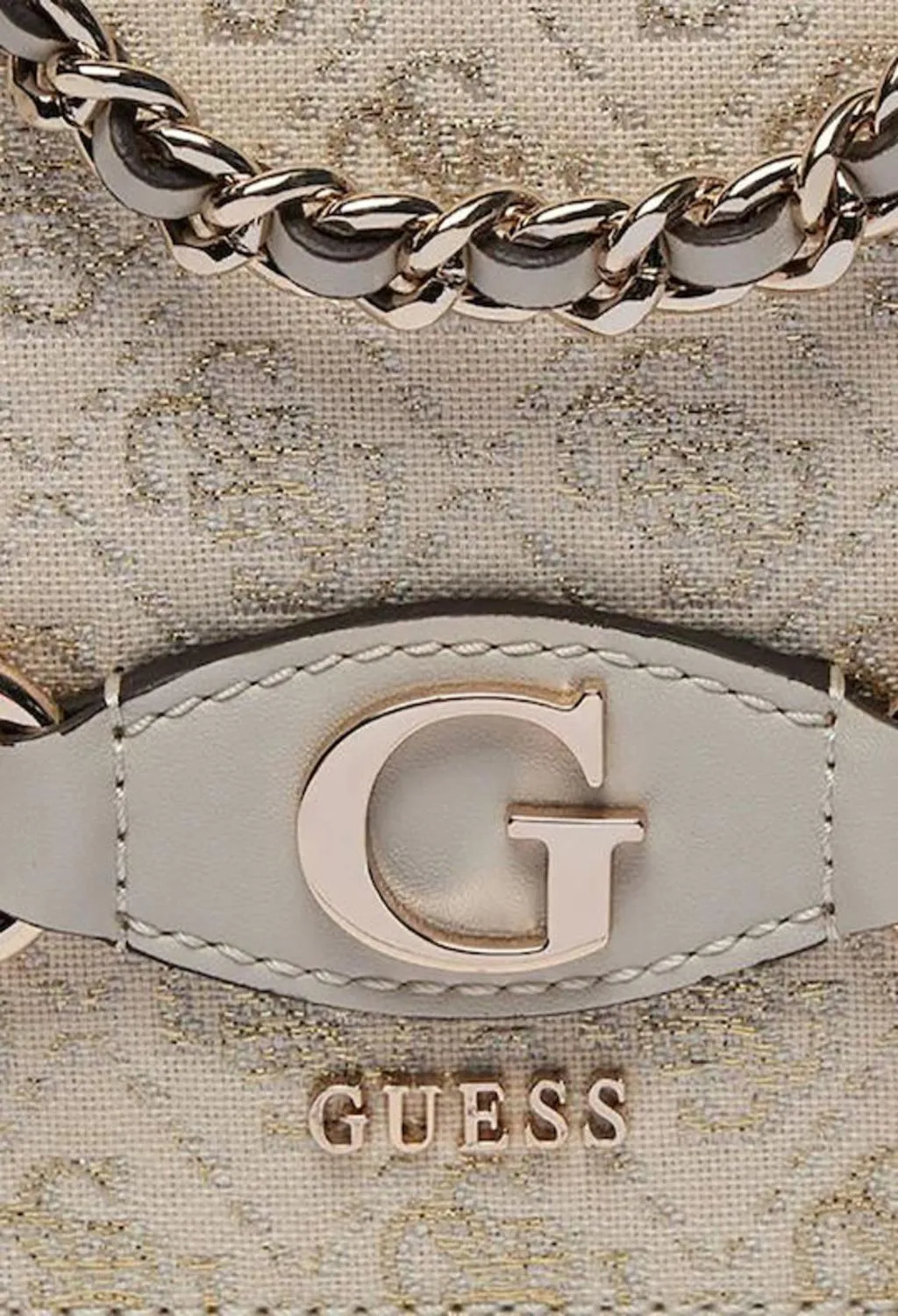 GUESS borse  tracolla panna logata