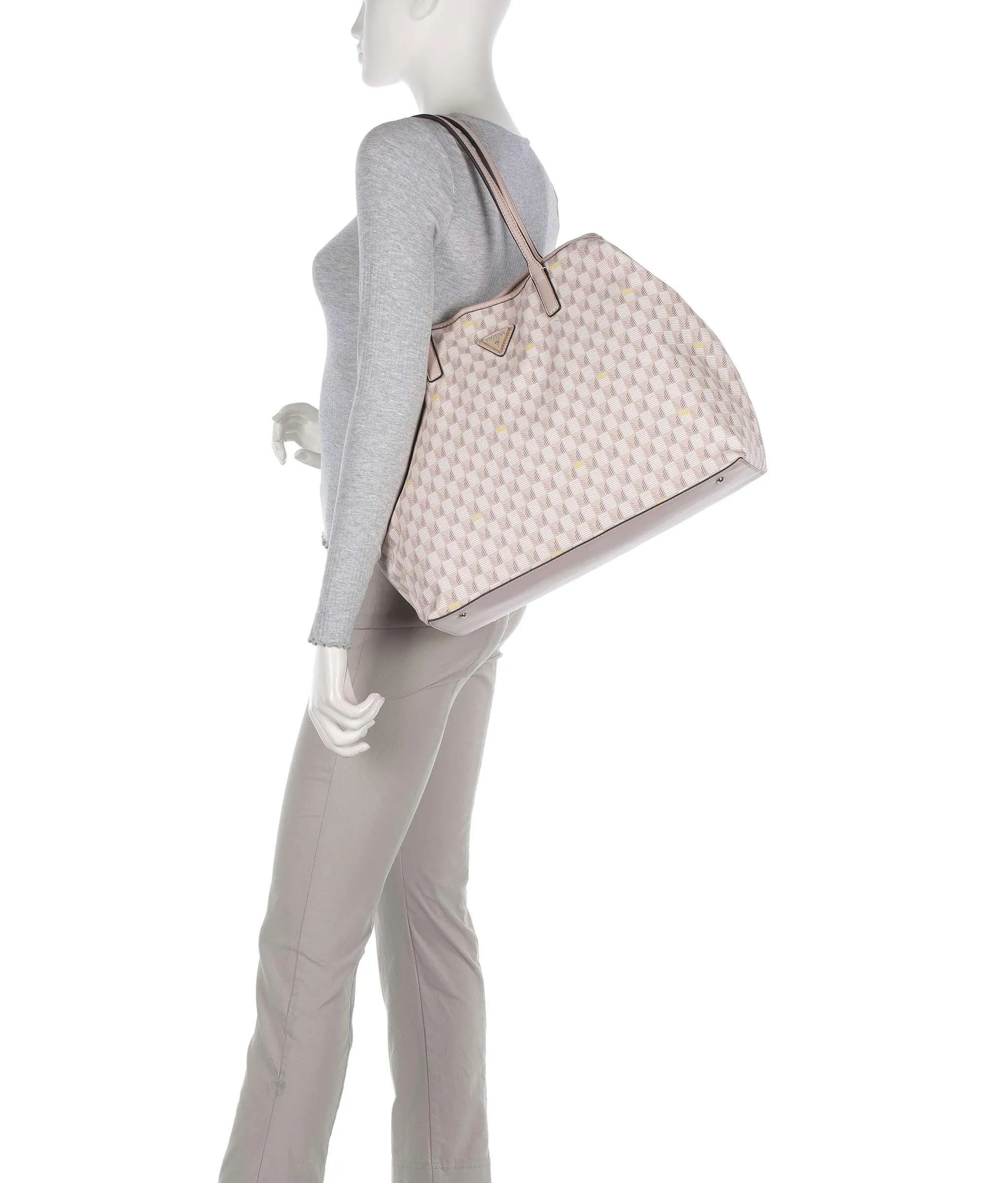  Guess G Wave Large Borsa shopper pelle sintetica beige  