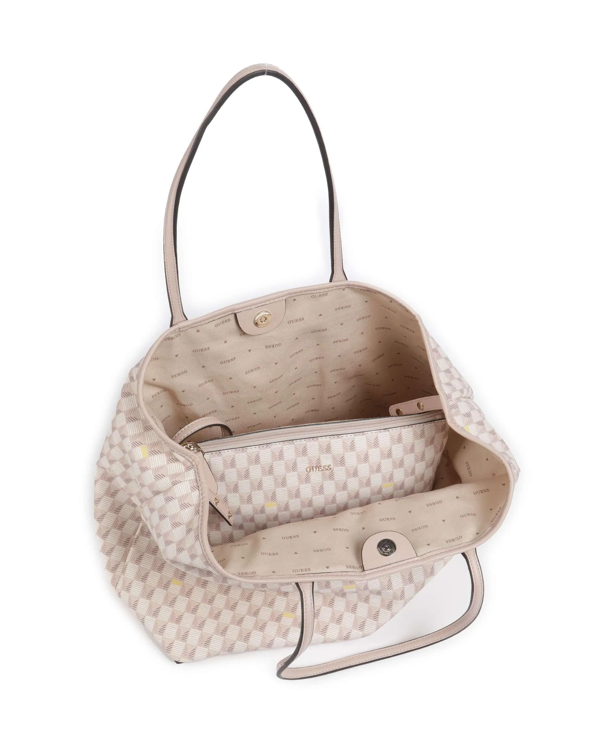  Guess G Wave Large Borsa shopper pelle sintetica beige  