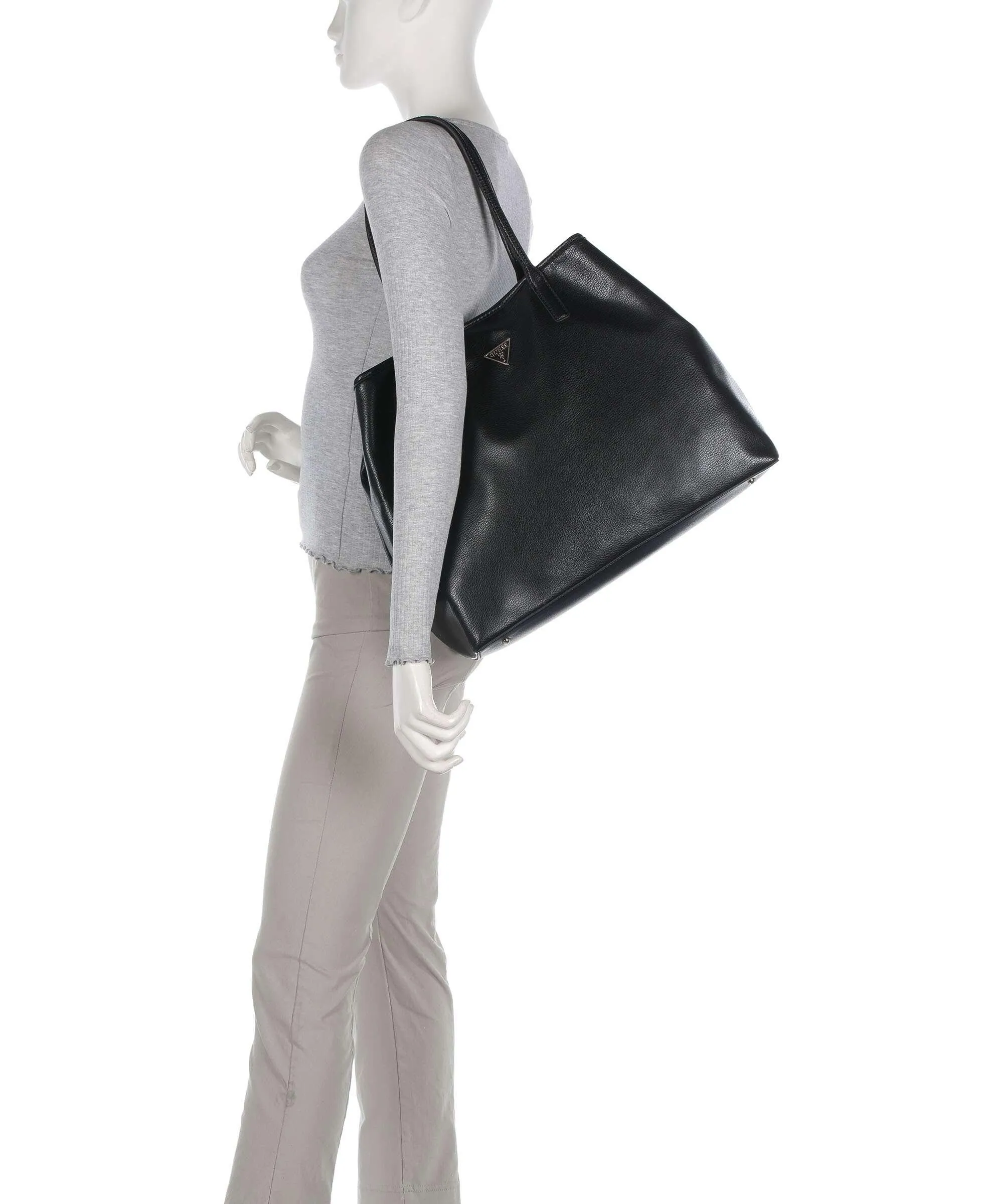  Guess Victtoria Eco Borsa shopper pelle sintetica nero  