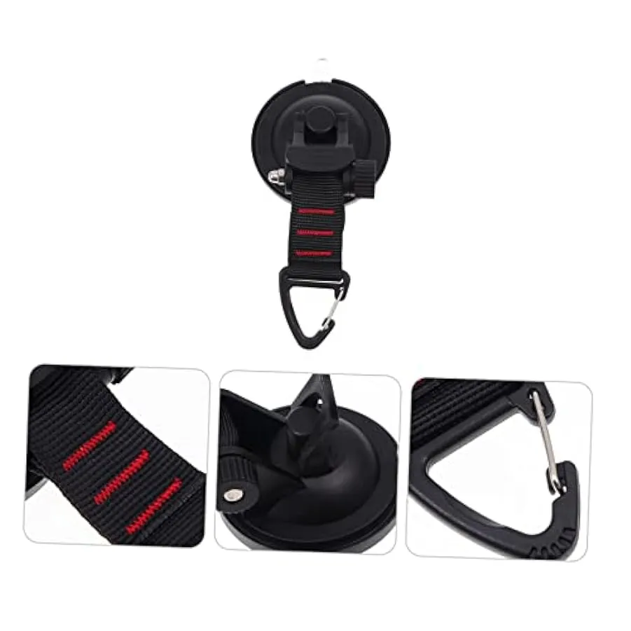Happyyami 2 Pezzi Campo in Nylon ABS Ganci A Ventosa per Carichi Pesanti Gancio di Fissaggio per Legare Ganci per Appendere Camp