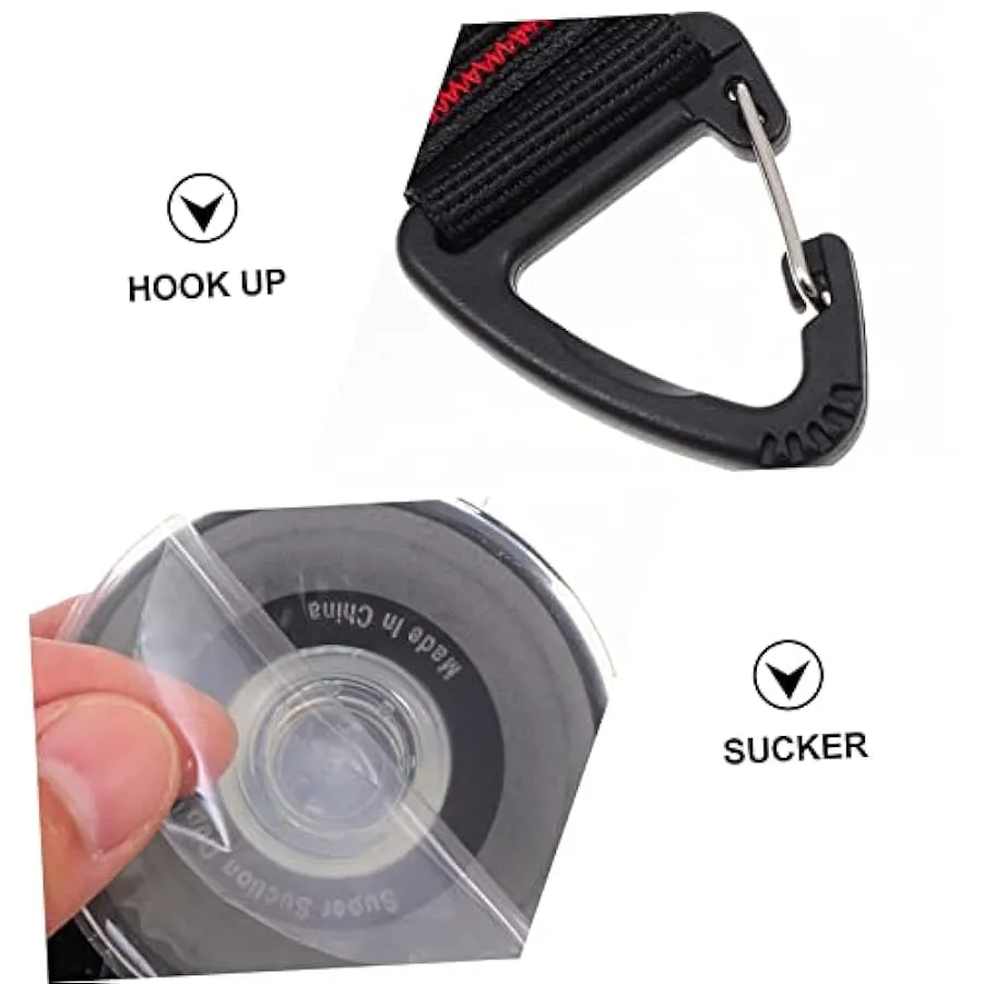 Happyyami 2 Pezzi Campo in Nylon ABS Ganci A Ventosa per Carichi Pesanti Gancio di Fissaggio per Legare Ganci per Appendere Camp