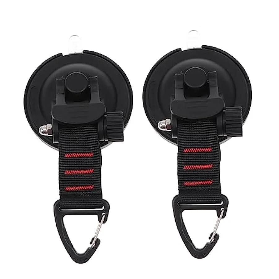 Happyyami 2 Pezzi Campo in Nylon ABS Ganci A Ventosa per Carichi Pesanti Gancio di Fissaggio per Legare Ganci per Appendere Camp