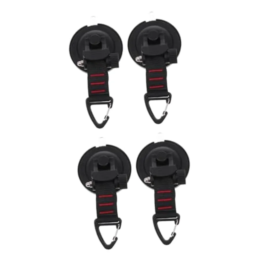 Happyyami 2 Pezzi Campo in Nylon ABS Ganci A Ventosa per Carichi Pesanti Gancio di Fissaggio per Legare Ganci per Appendere Camp