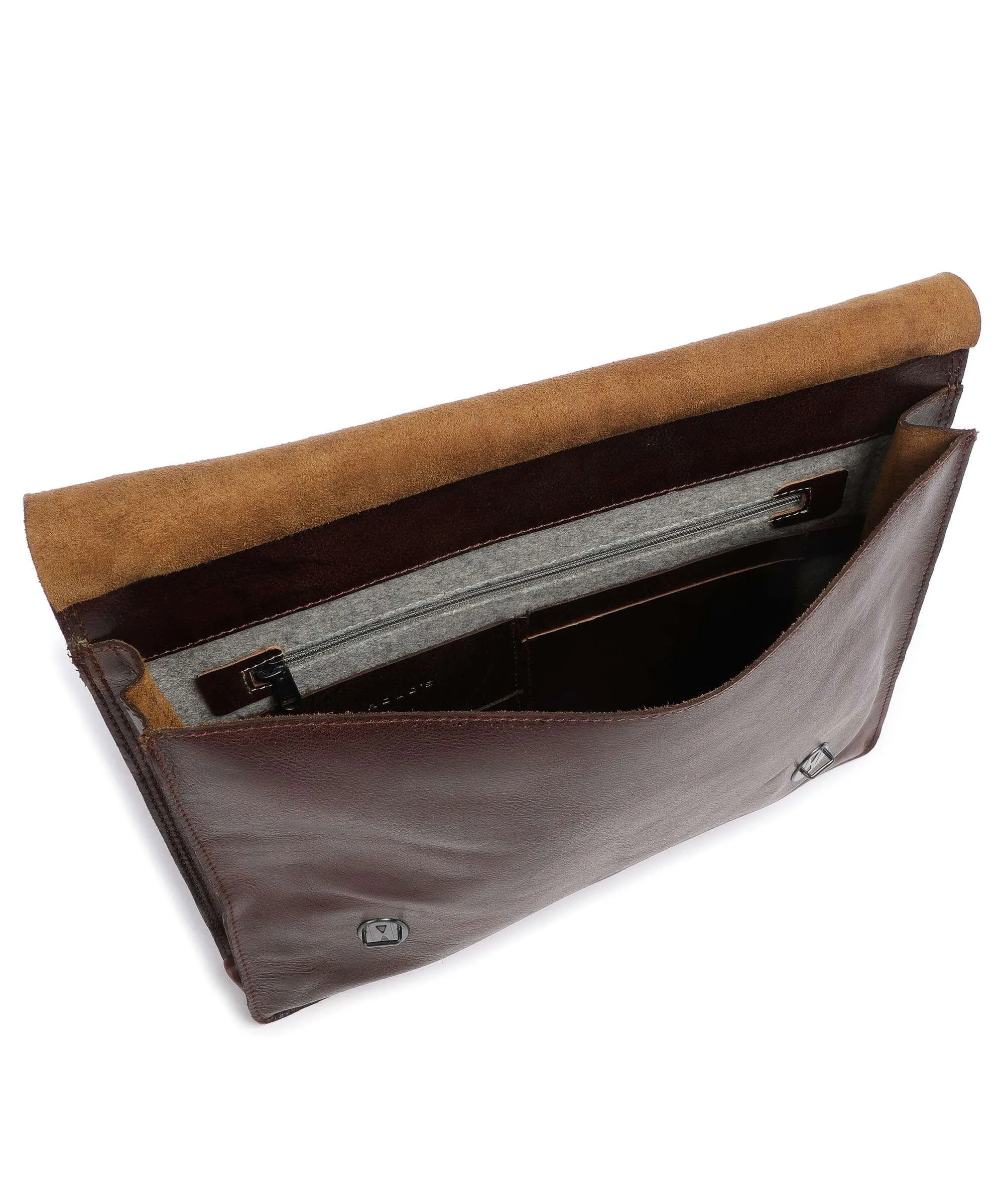  Harold's Aberdeen Borsa messenger pelle di vacchetta pull-up marrone scuro  