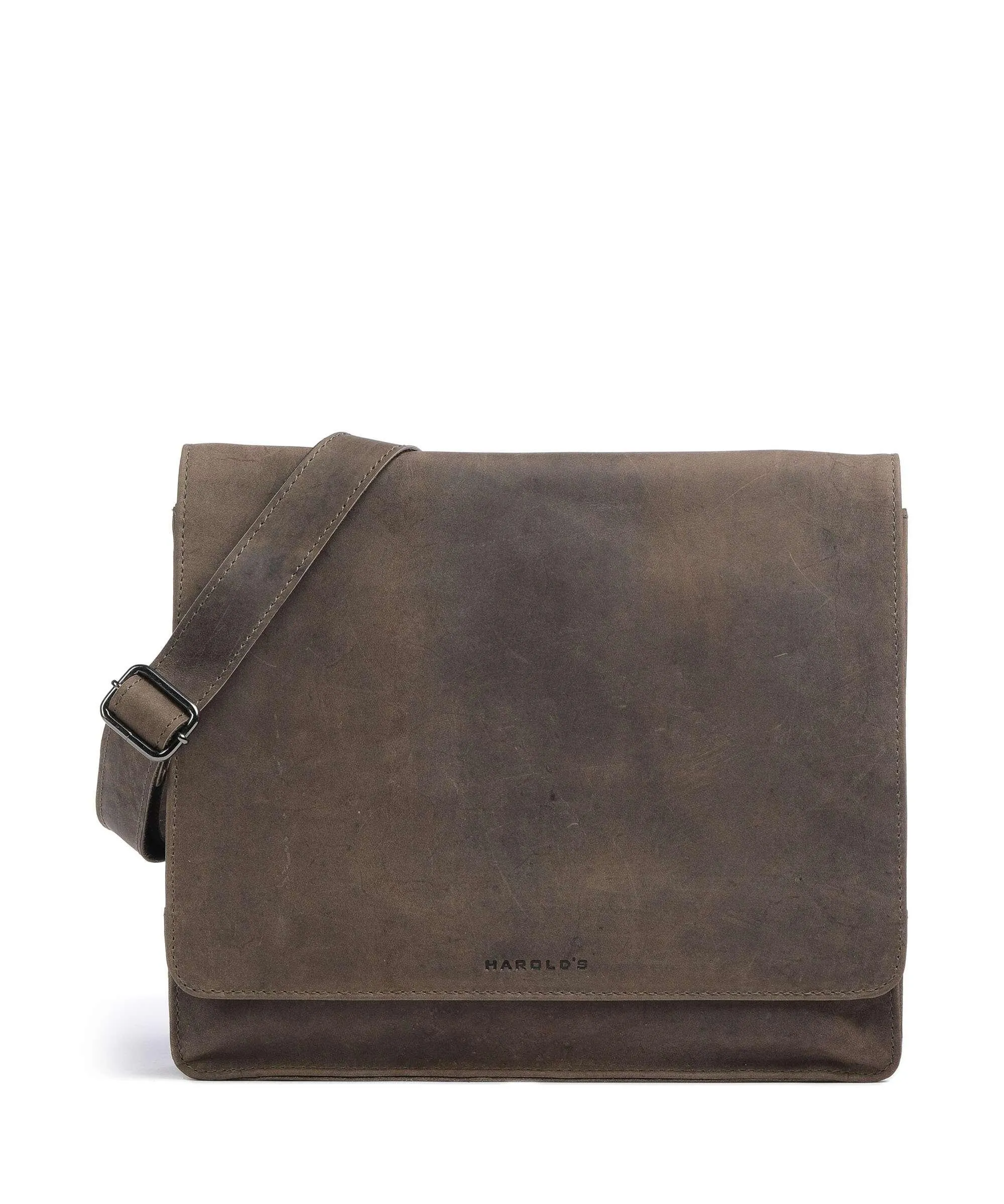  Harold's Antic M Borsa a spalla 13″ pelle di vacchetta pull-up taupe  
