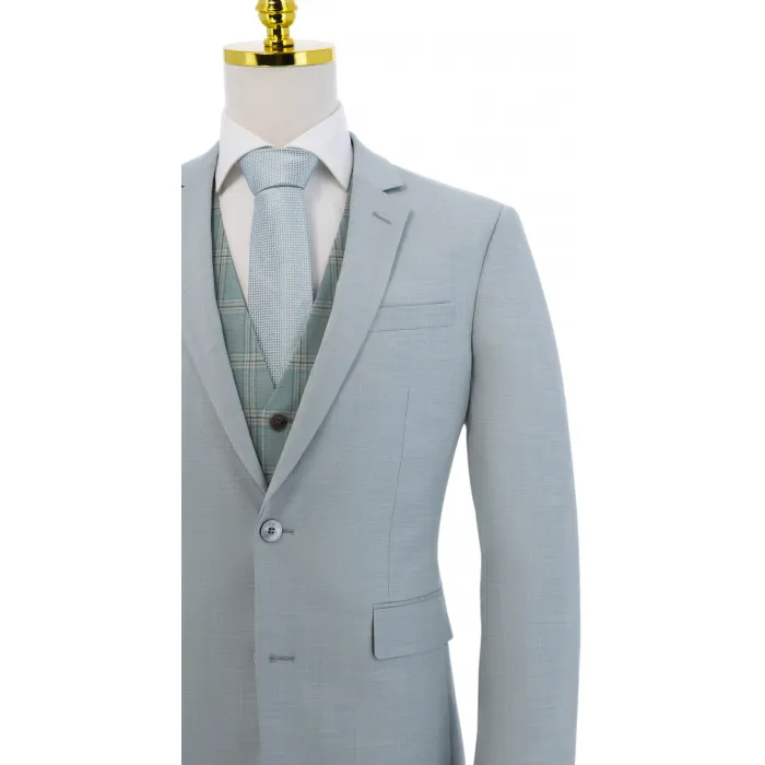 Henk ter Horst 3 pezzi Abiti da uomo con gilet tartan misto Verde