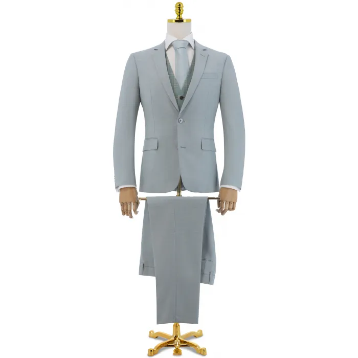 Henk ter Horst 3 pezzi Abiti da uomo con gilet tartan misto Verde