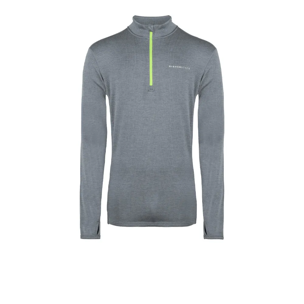 Higher State L/S 1/4 Zip Micro Grid Maglia - AW22