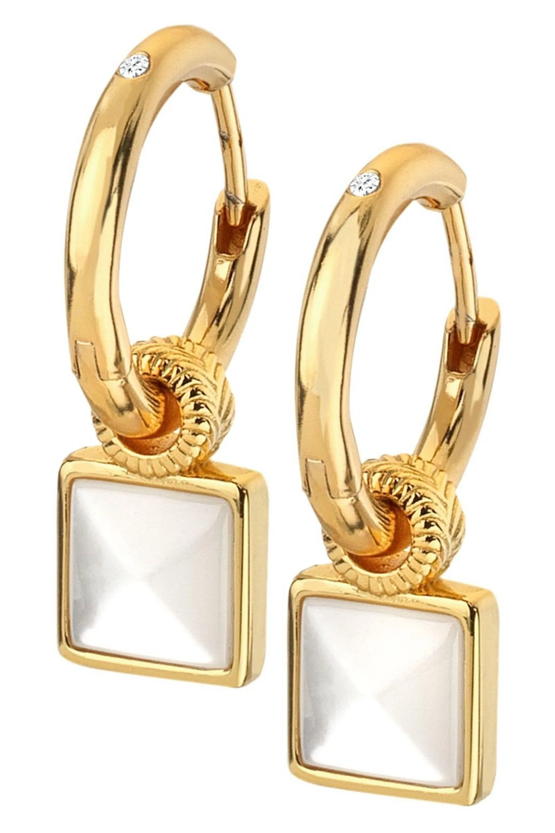 Hot Diamonds Oro - Tone X JJ - Orecchini quadrati in madreperla