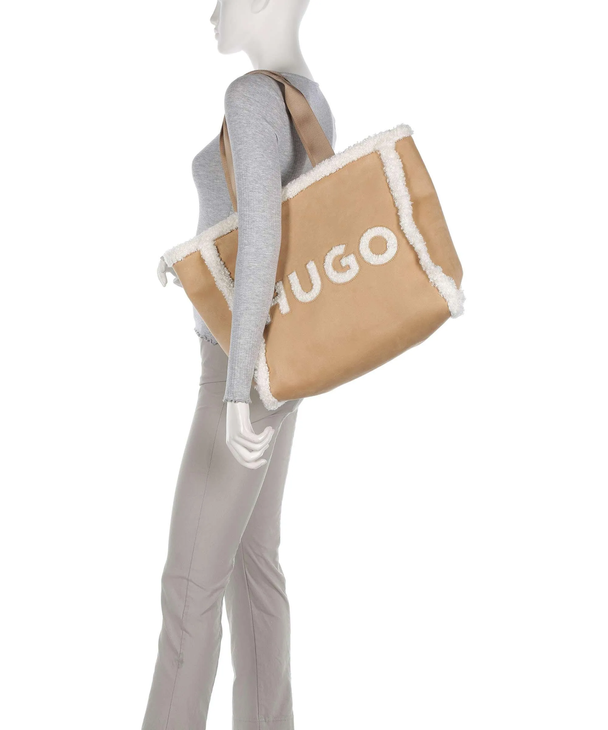  Hugo Becky Borsa shopper poliestere beige  