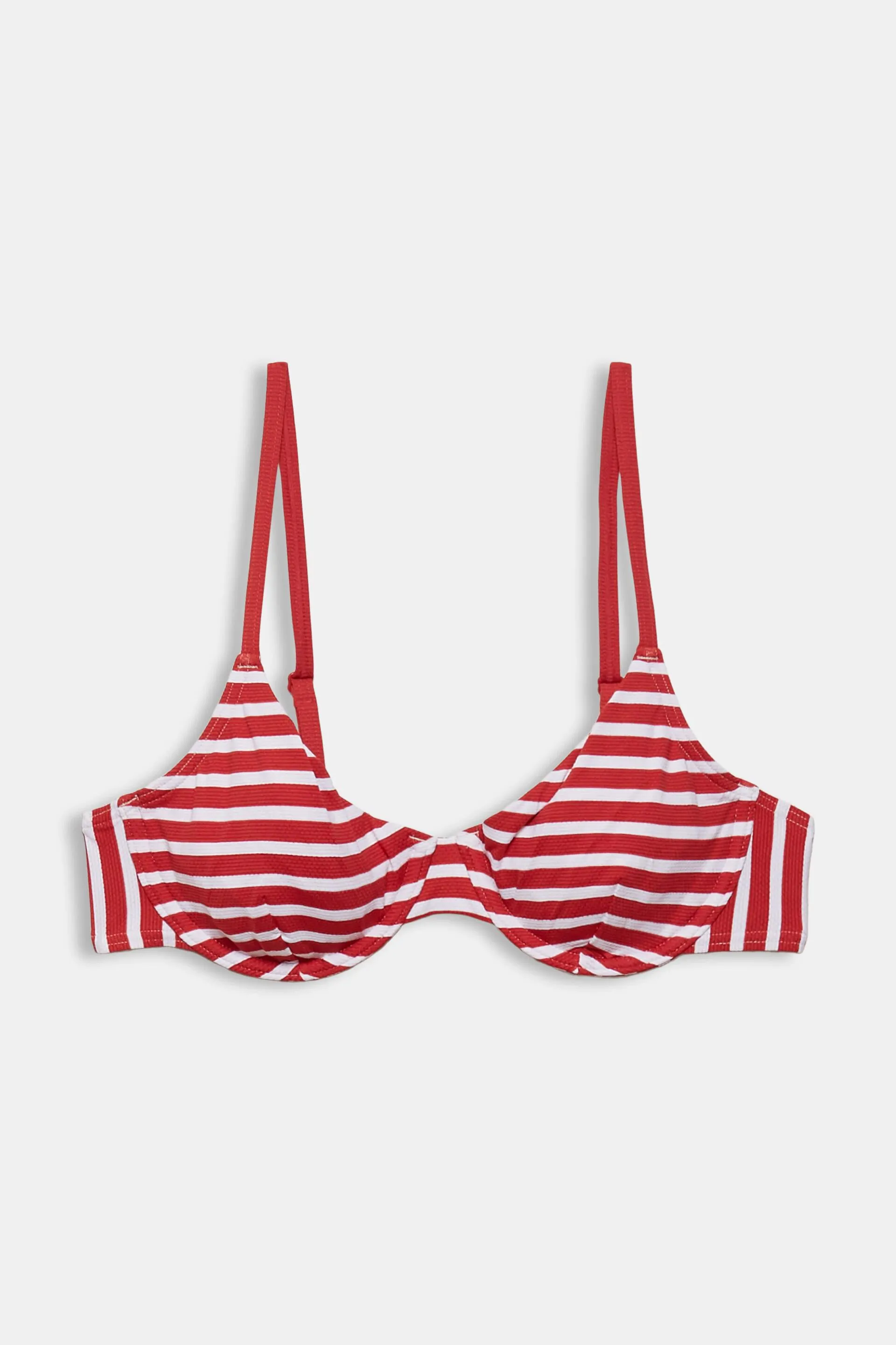 In materiale riciclato: top con ferretto a righe