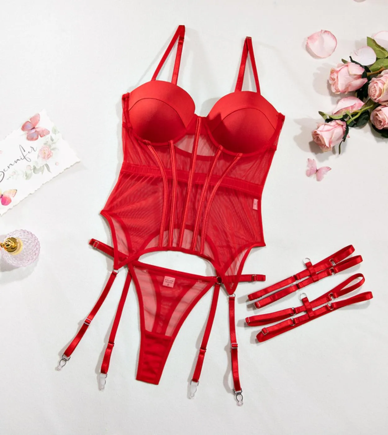 Intimo da donna Intimo in rete da donna Intimo imbottito Intimo 2 pezzi in rete