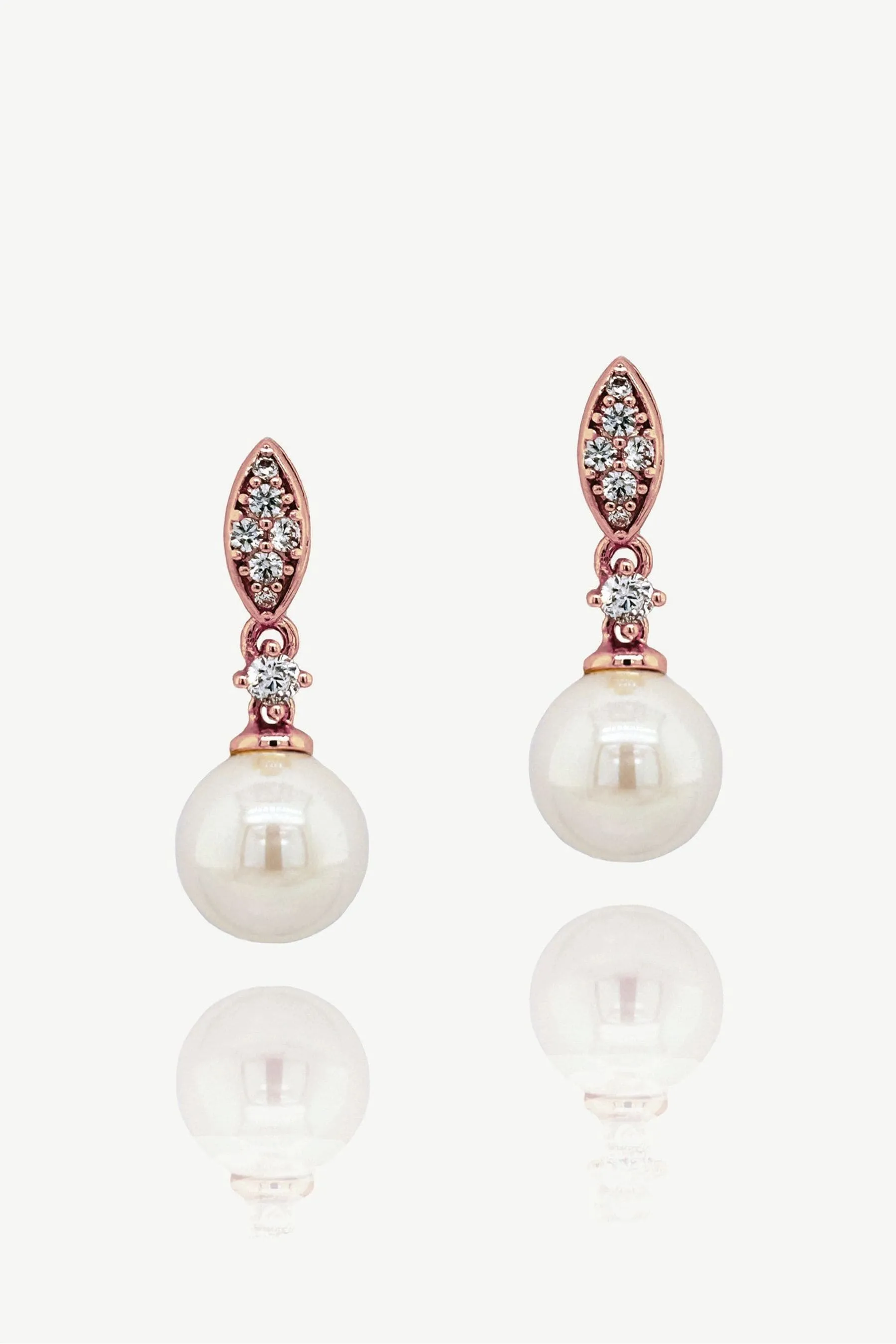Ivory & Co Dublin - Orecchini pendenti con cristalli e perle