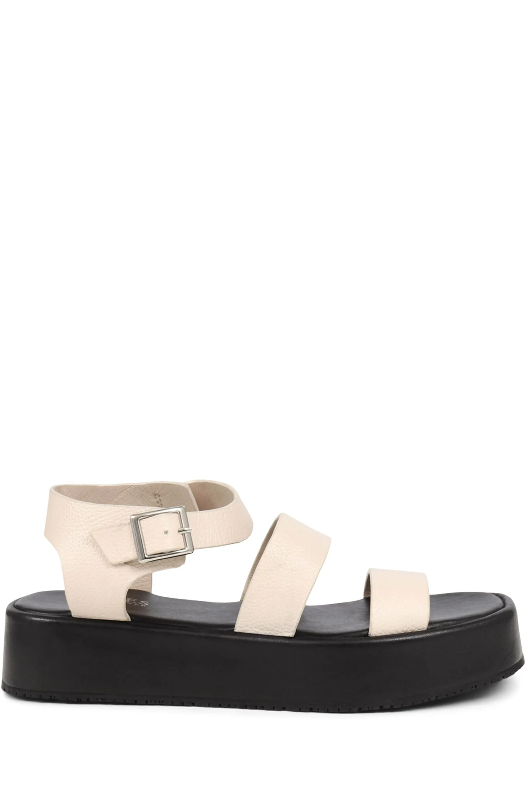 Jones Bootmaker - Hailey - Bianco in pelle con plateau - Sandali