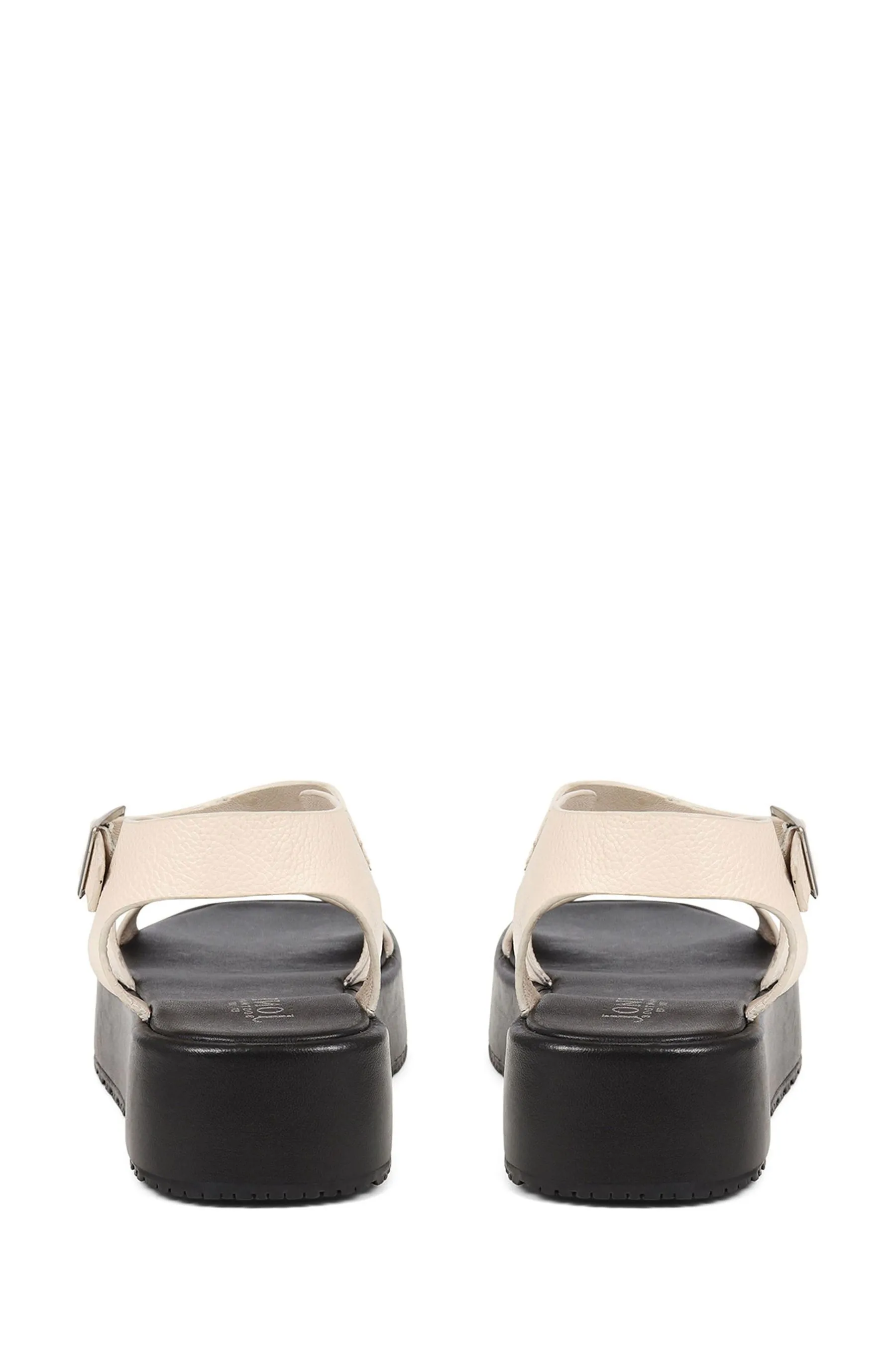 Jones Bootmaker - Hailey - Bianco in pelle con plateau - Sandali
