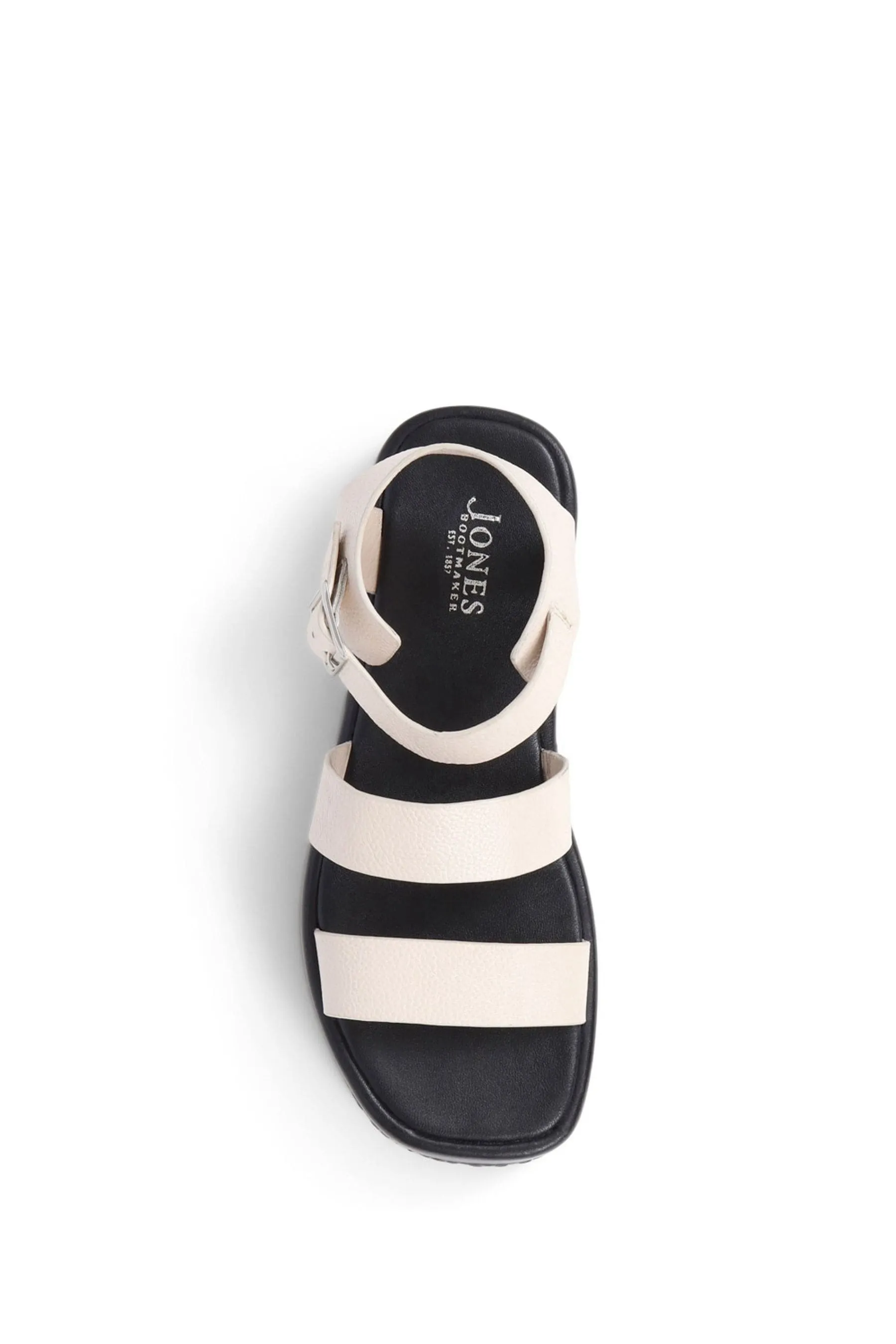 Jones Bootmaker - Hailey - Bianco in pelle con plateau - Sandali
