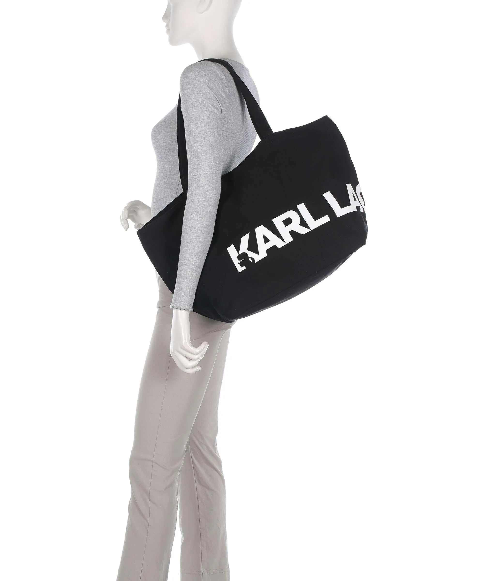  Karl Lagerfeld K/Essential Borsa shopper cotone nero  