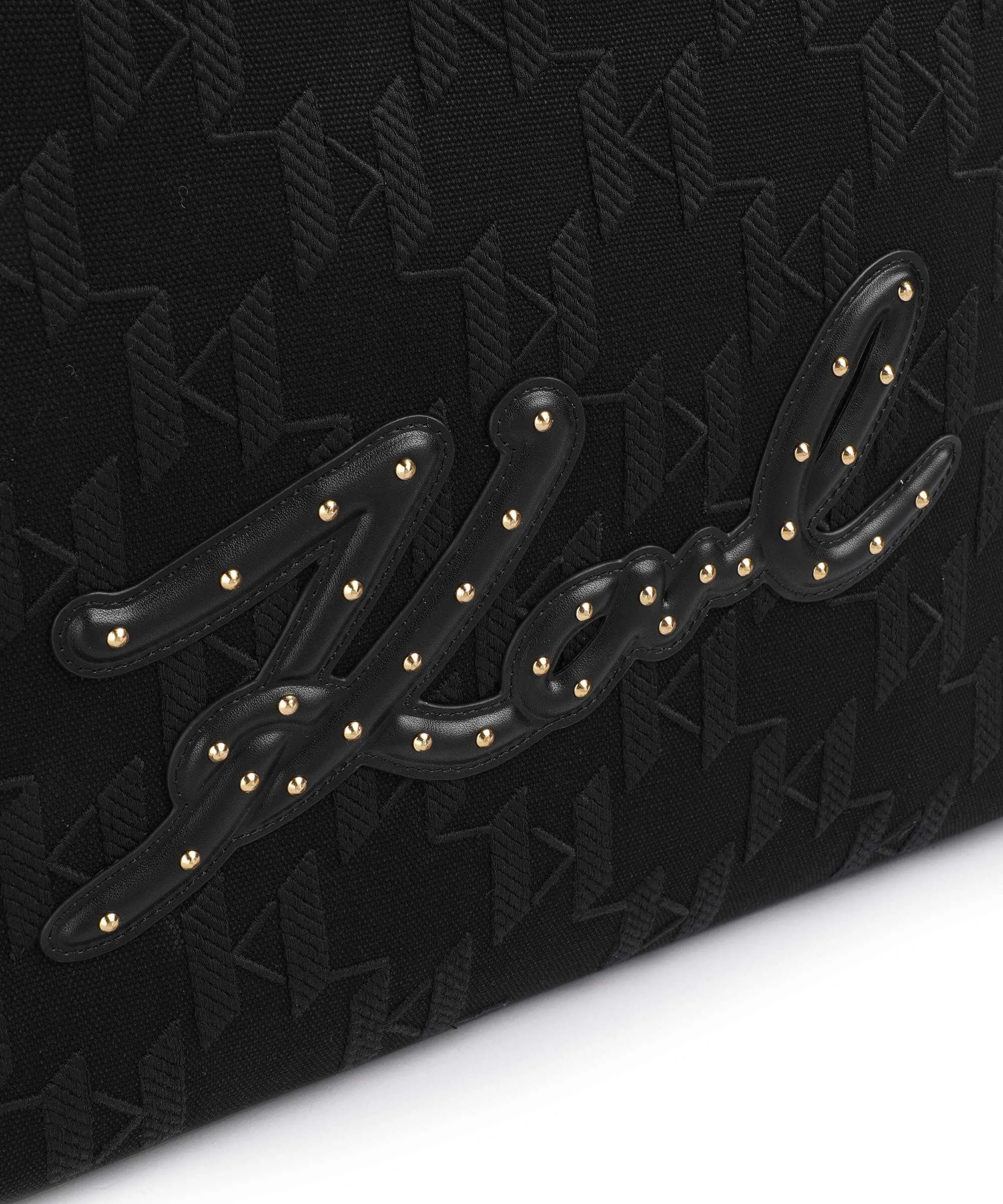  Karl Lagerfeld K/Skuare Large Borsa shopper cotone, pelle sintetica nero  