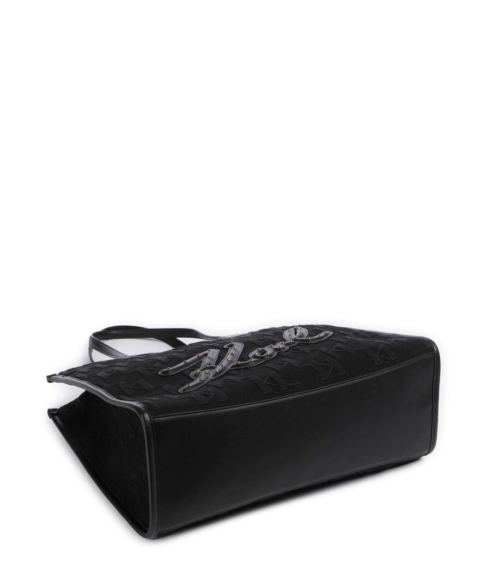  Karl Lagerfeld K/Skuare Large Borsa shopper cotone, pelle sintetica nero  