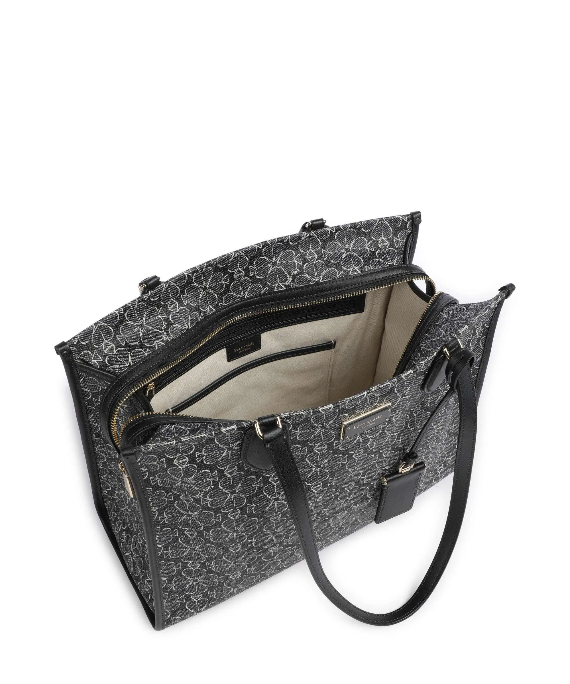  Kate Spade New York Spade Flower Borsa shopper plastica nero/bianco  