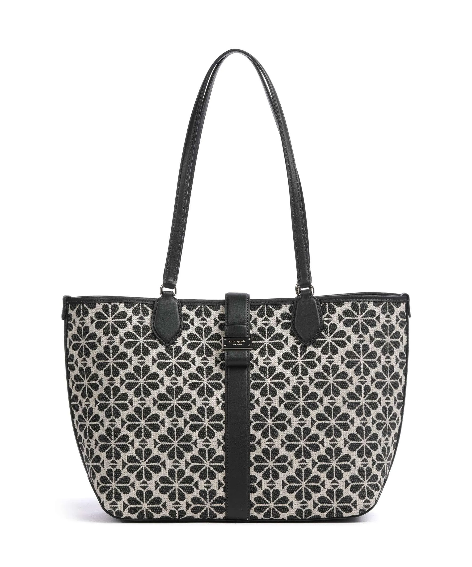  Kate Spade New York Spade Flower Jacquard Borsa shopper tissu beige/nero  