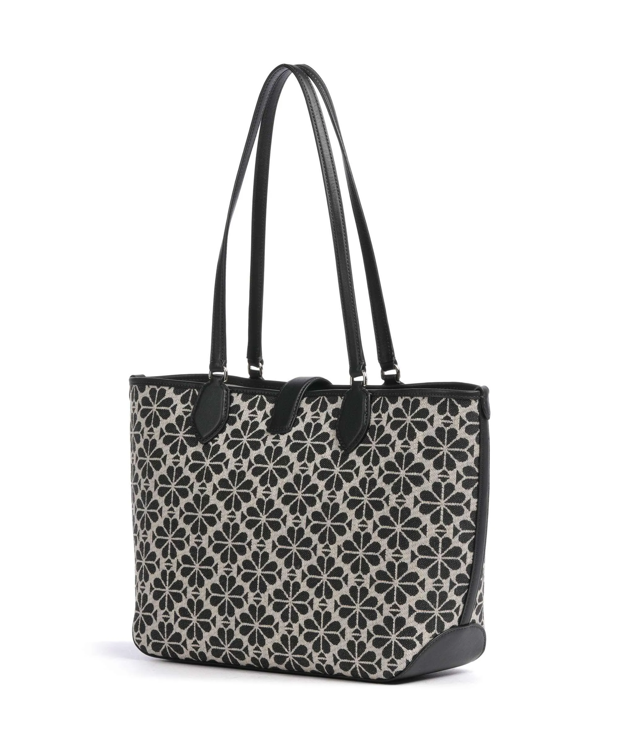  Kate Spade New York Spade Flower Jacquard Borsa shopper tissu beige/nero  