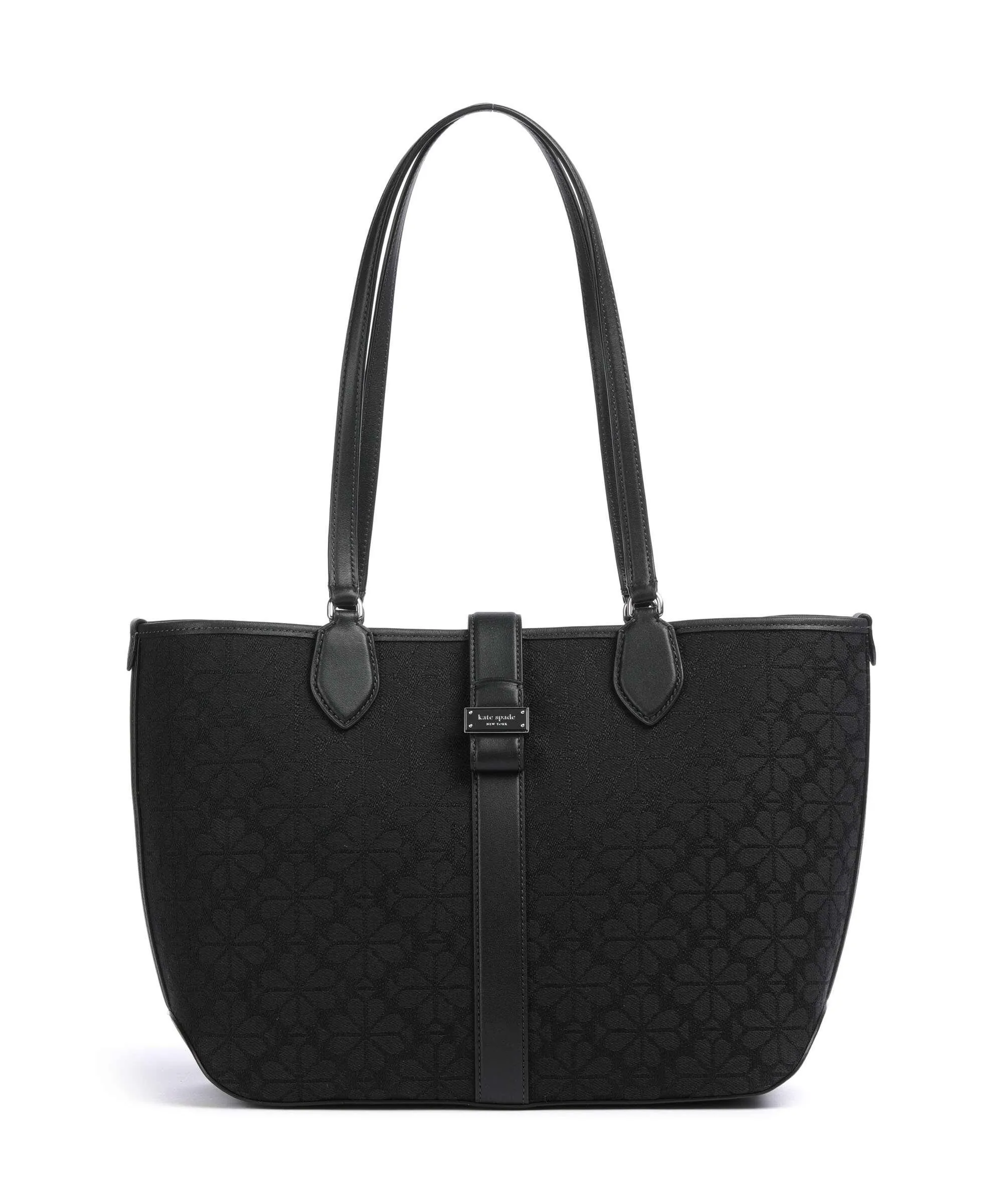  Kate Spade New York Spade Flower Jacquard Borsa shopper tissu nero  