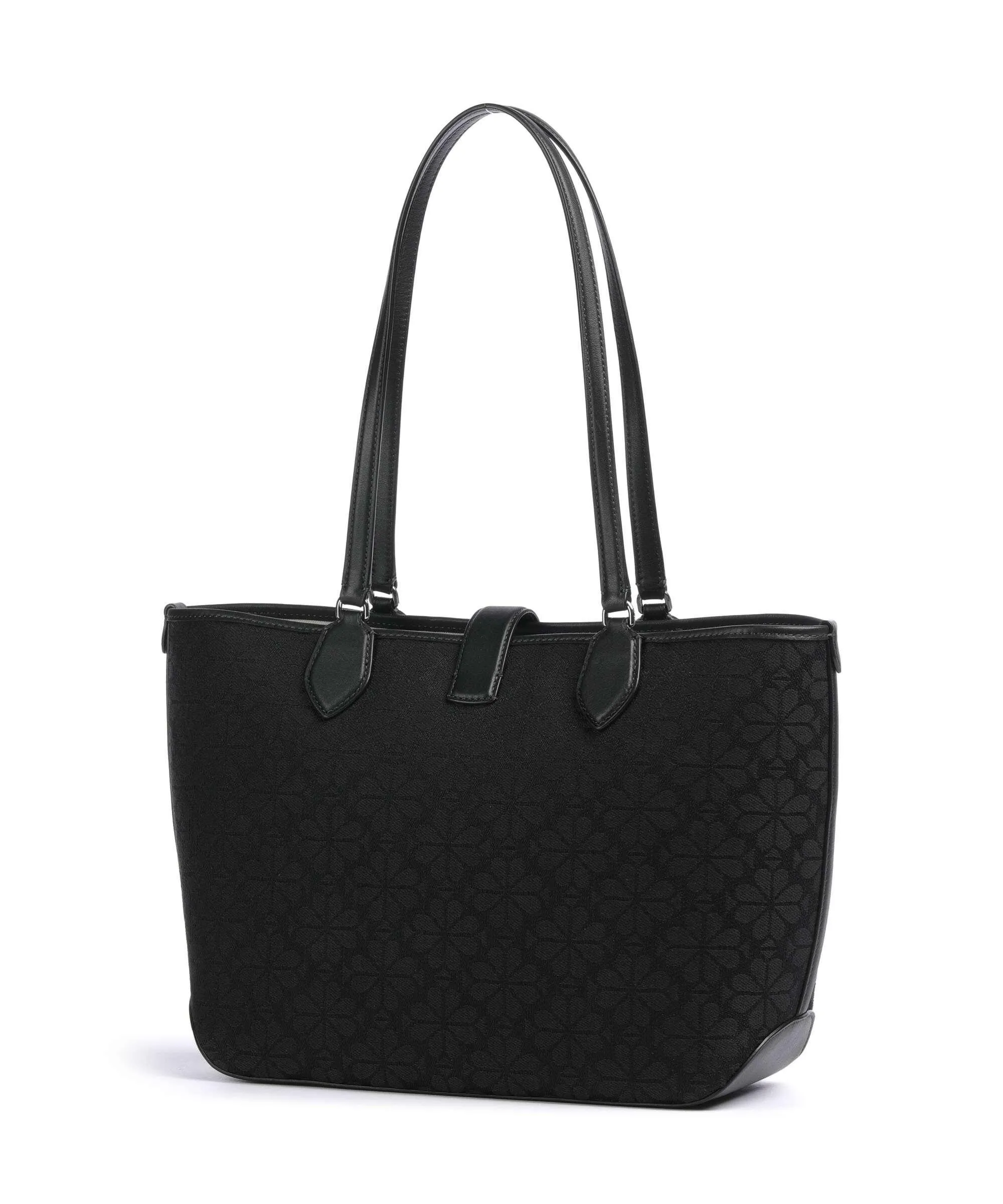  Kate Spade New York Spade Flower Jacquard Borsa shopper tissu nero  