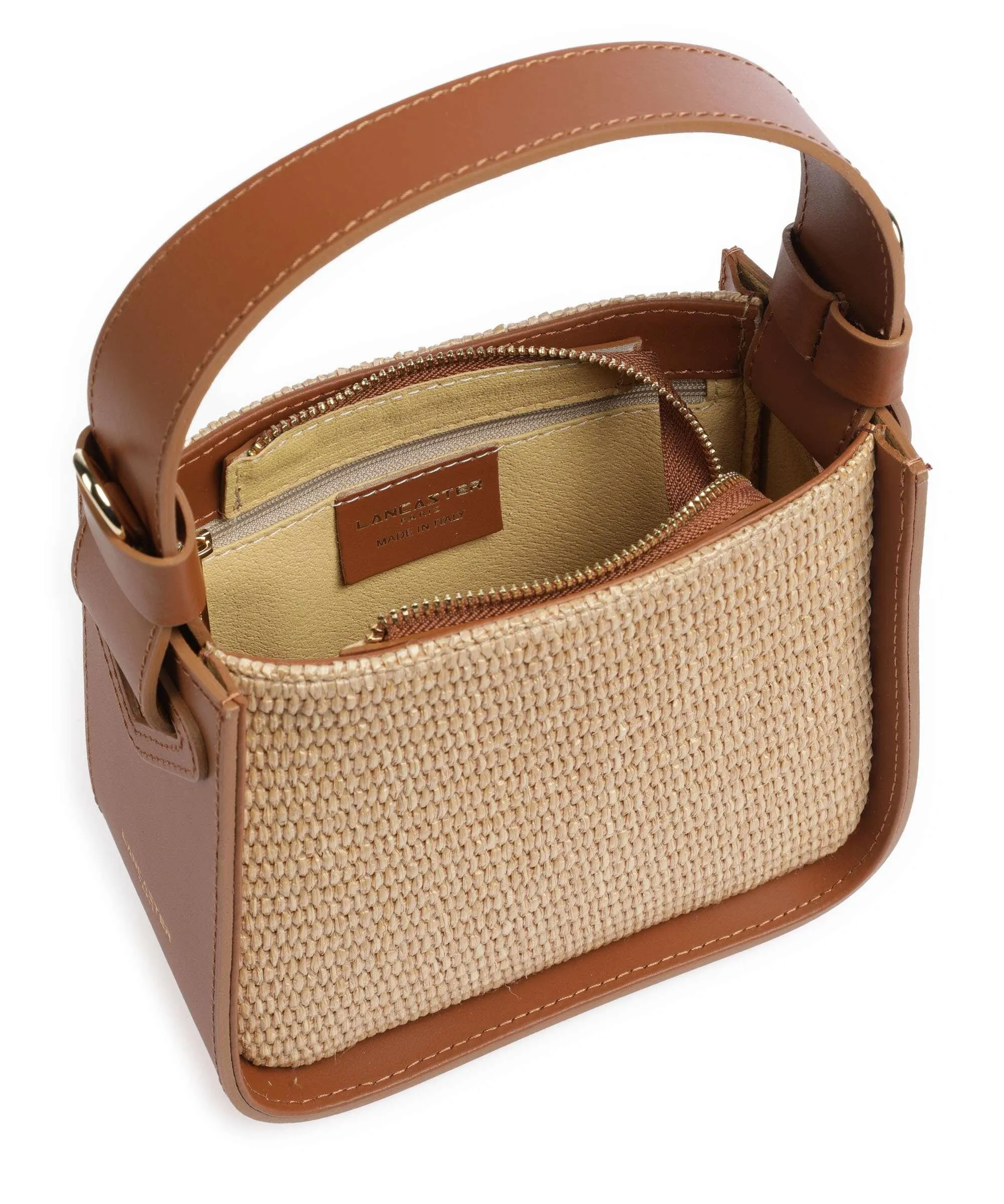  Lancaster Actual Mini Osier Italie Borsa a spalla libro, pelle bovina marrone/beige  