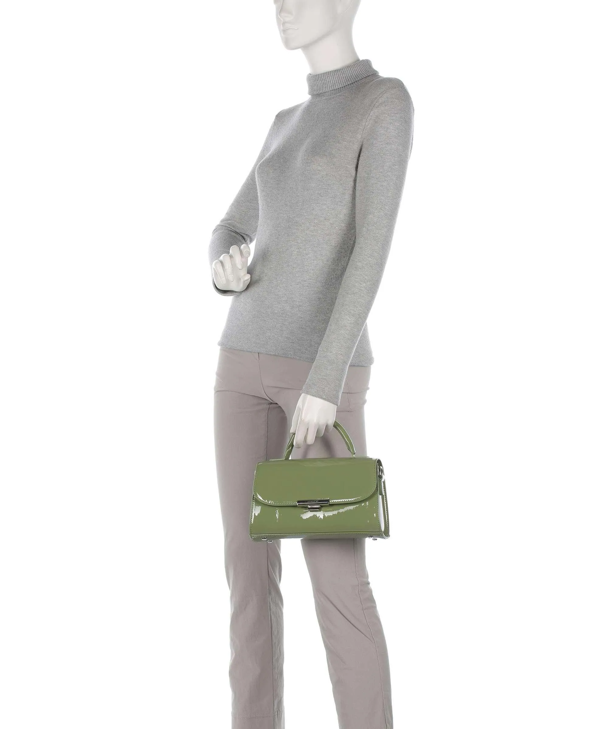  Lancaster Firenze Vernis Borsa a mano pelle sintetica verde  
