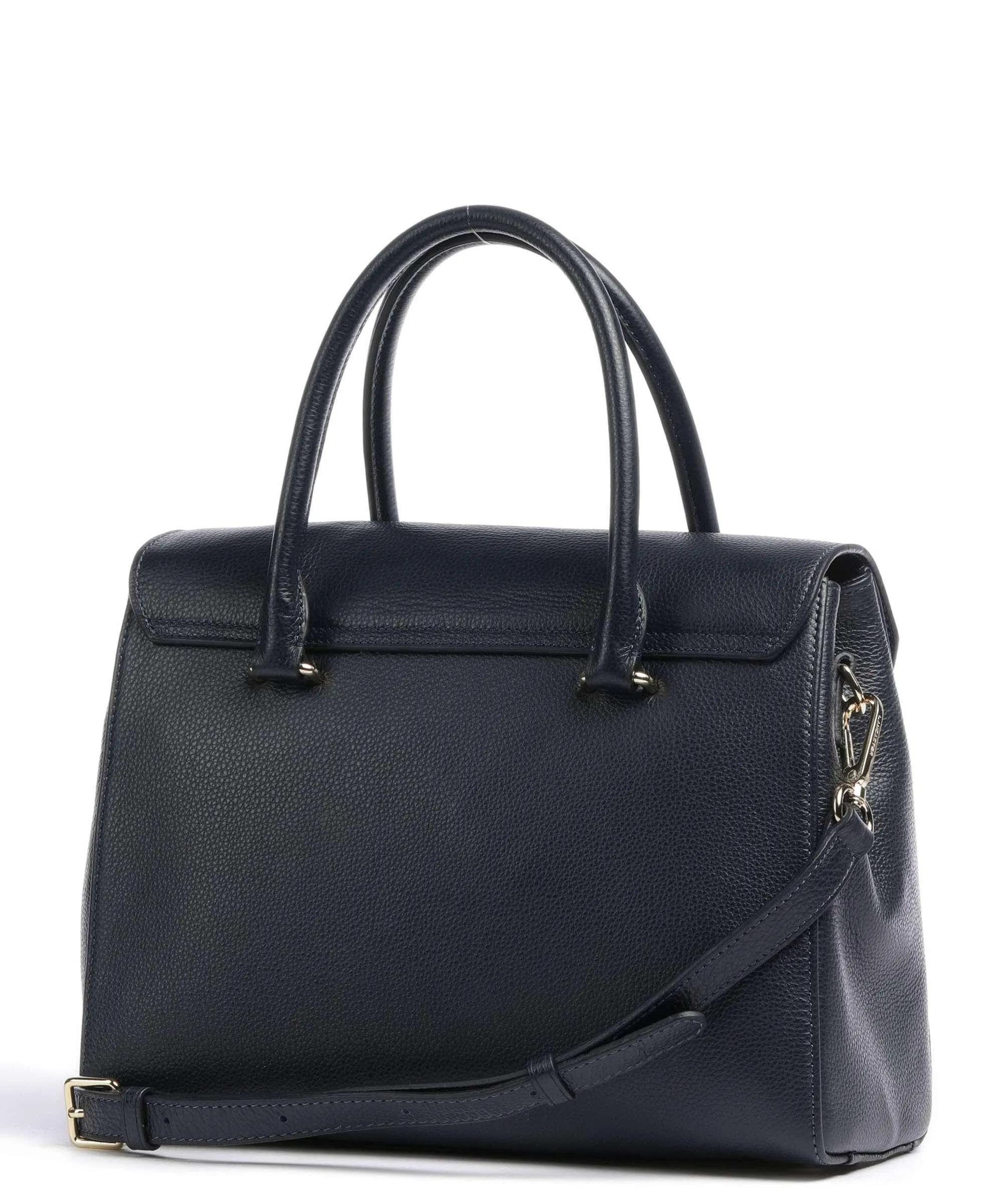  Lancaster Foulonné Milano Borsa a mano pelle di vacchetta grana blu scuro  