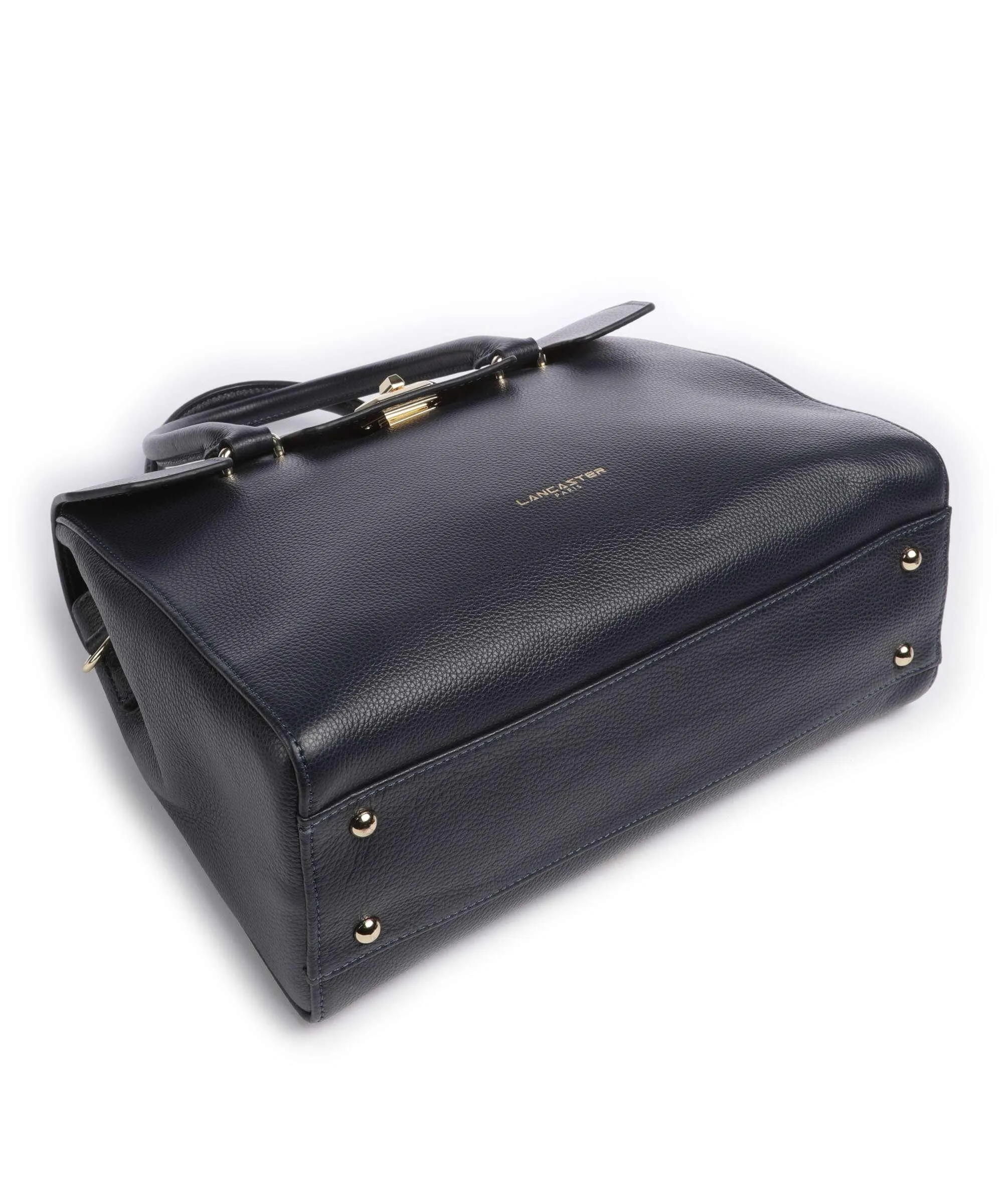  Lancaster Foulonné Milano Borsa a mano pelle di vacchetta grana blu scuro  