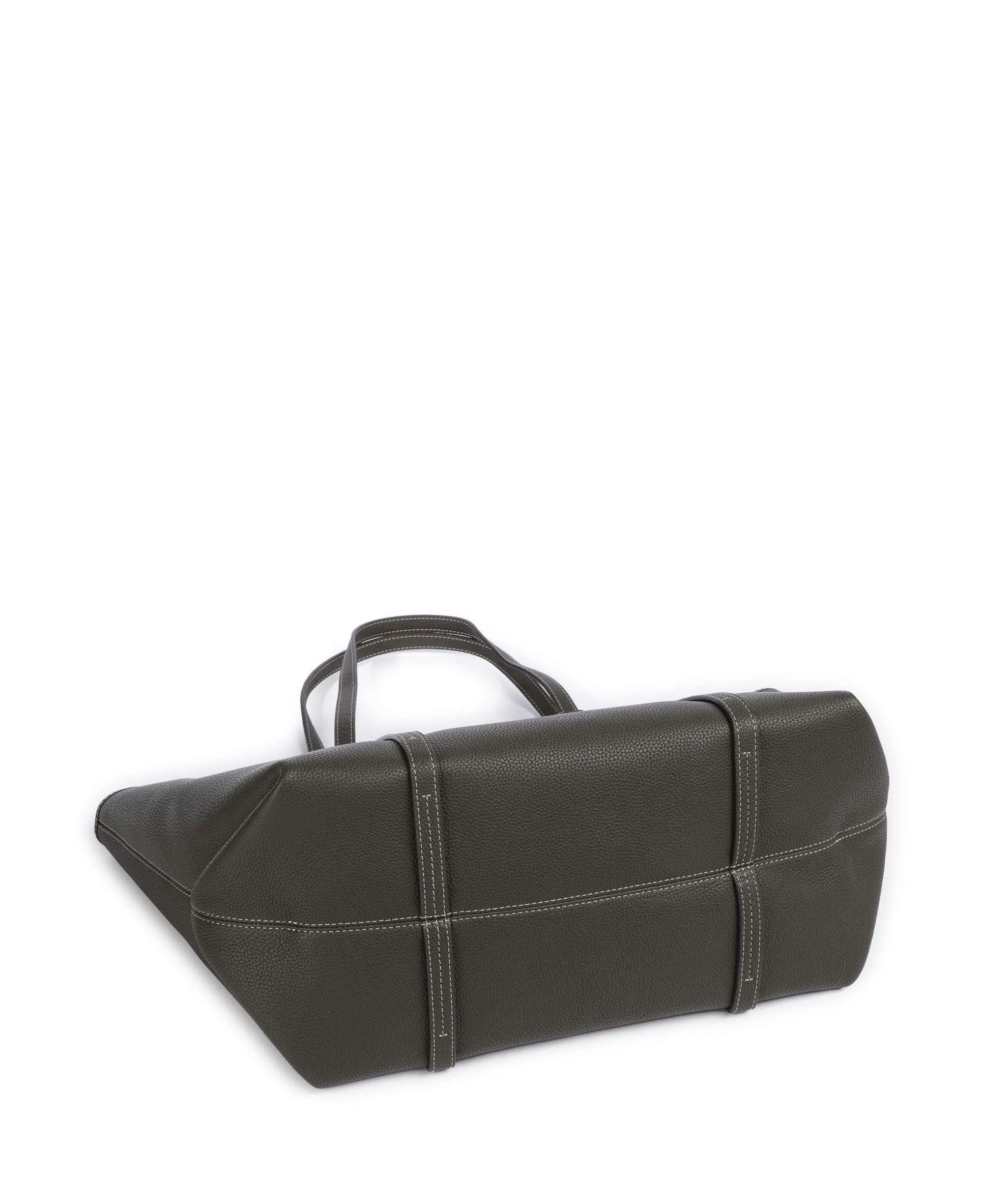  Lauren Ralph Lauren Emerie Large Borsa shopper pelle di vacchetta grana cachi  