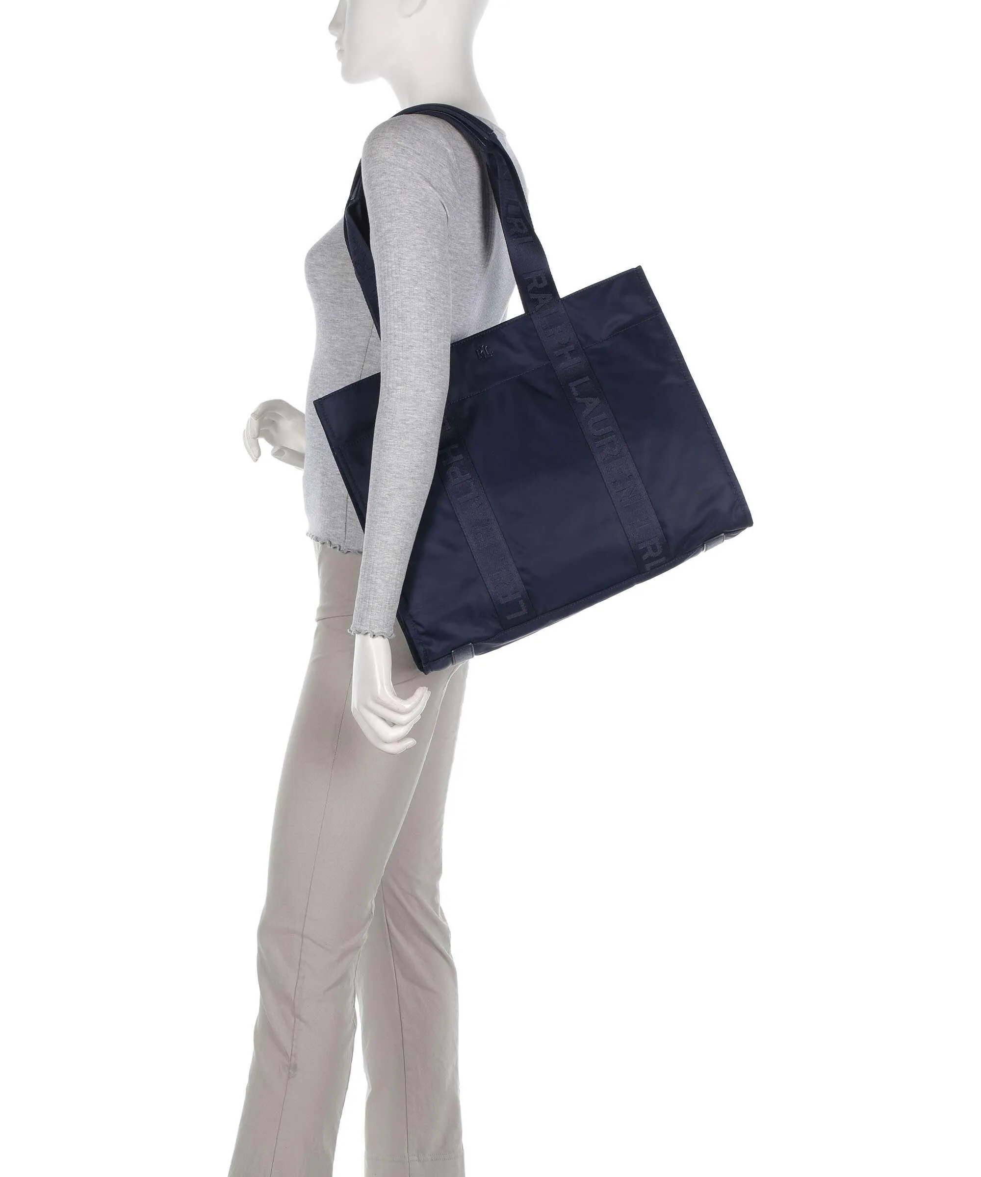  Lauren Ralph Lauren Stevie Large Borsa shopper nylon navy  
