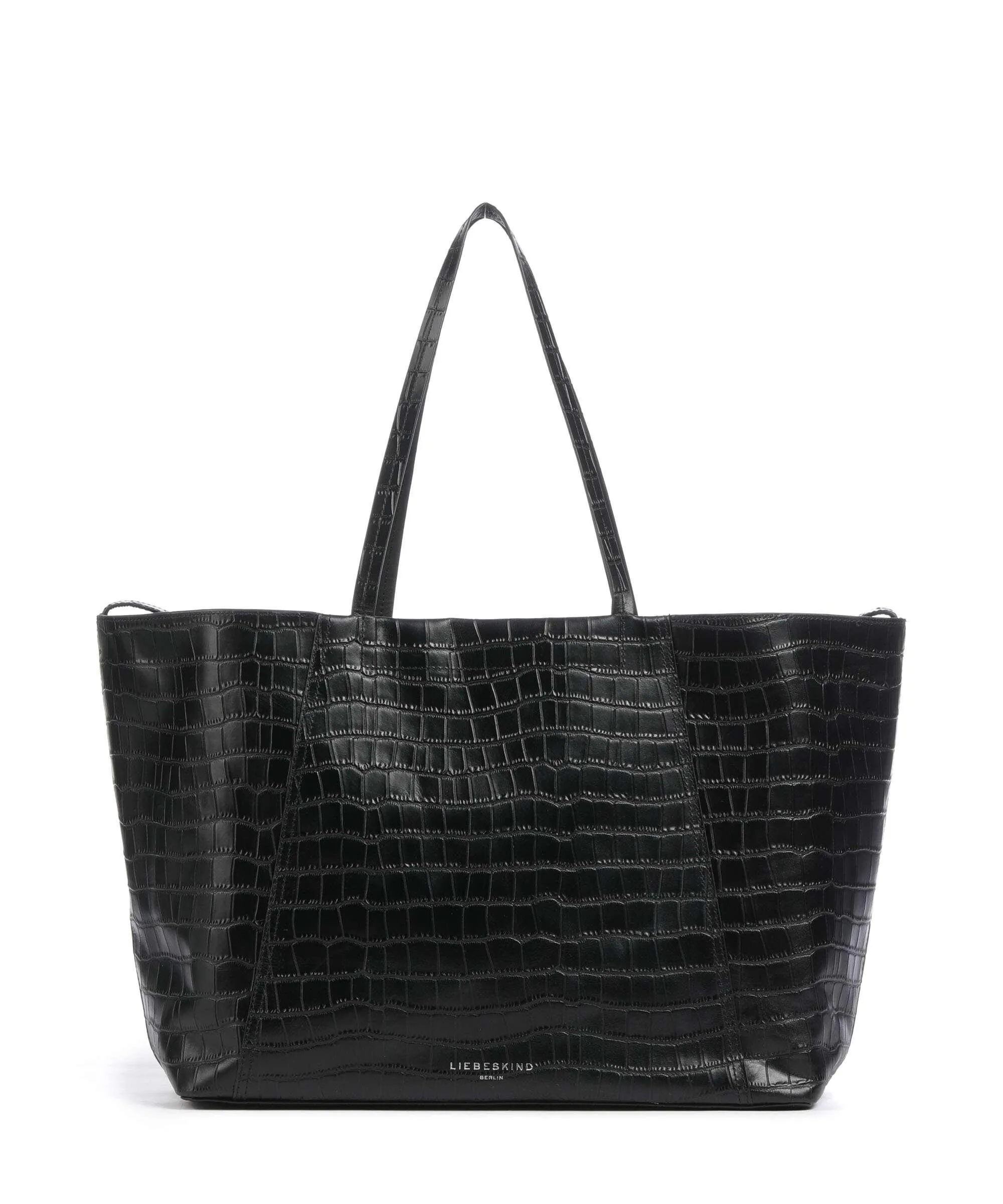  Liebeskind Chudy Croco L Borsa shopper pelle di vacchetta goffrata nero  