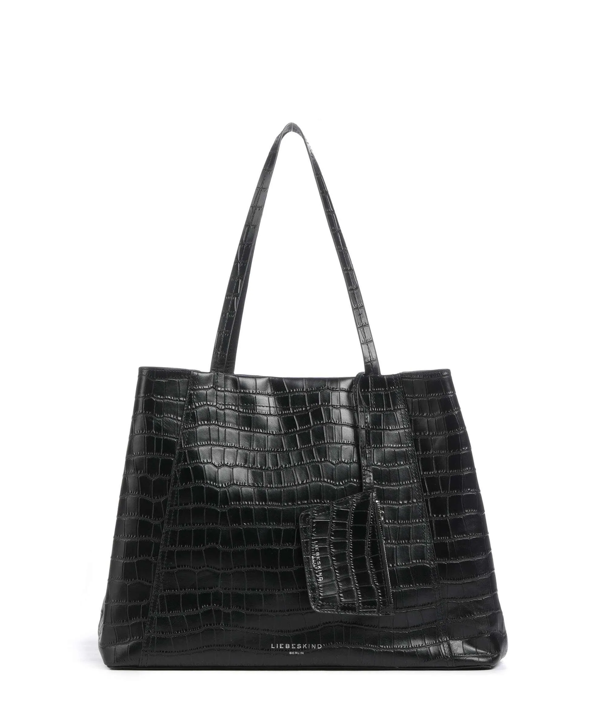  Liebeskind Chudy Croco L Borsa shopper pelle di vacchetta goffrata nero  