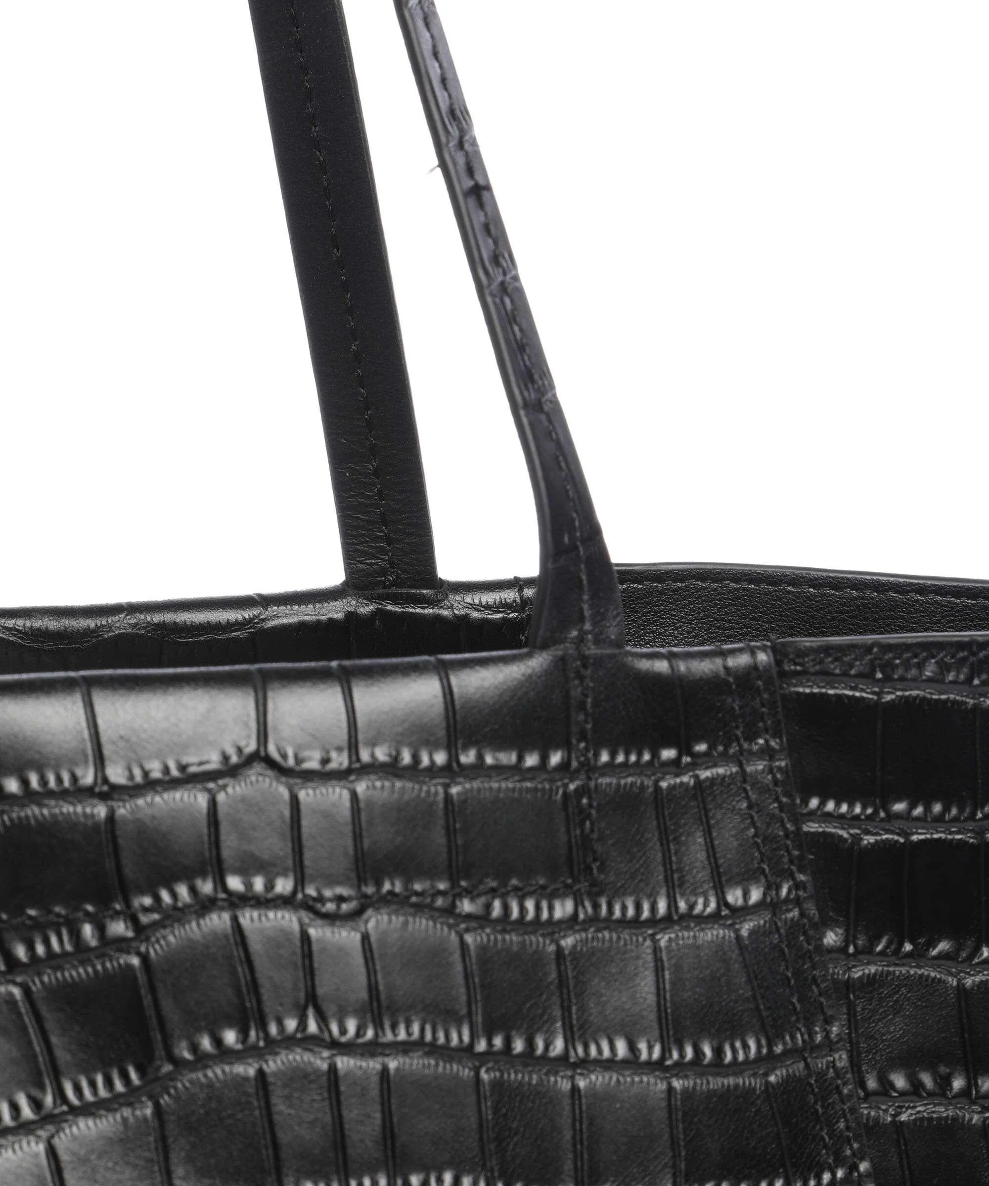  Liebeskind Chudy Croco L Borsa shopper pelle di vacchetta goffrata nero  