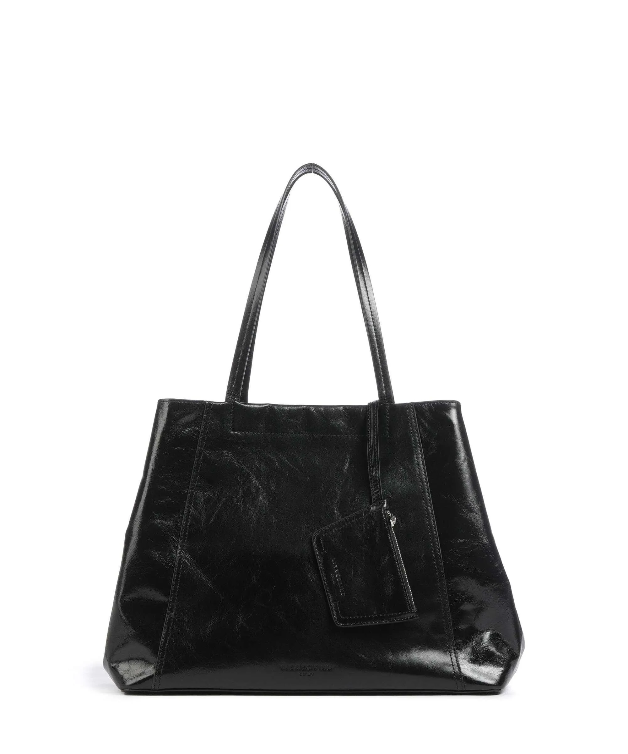  Liebeskind Chudy Paper Touch Crinkle L Borsa shopper pelle di vitello finemente grana nero  