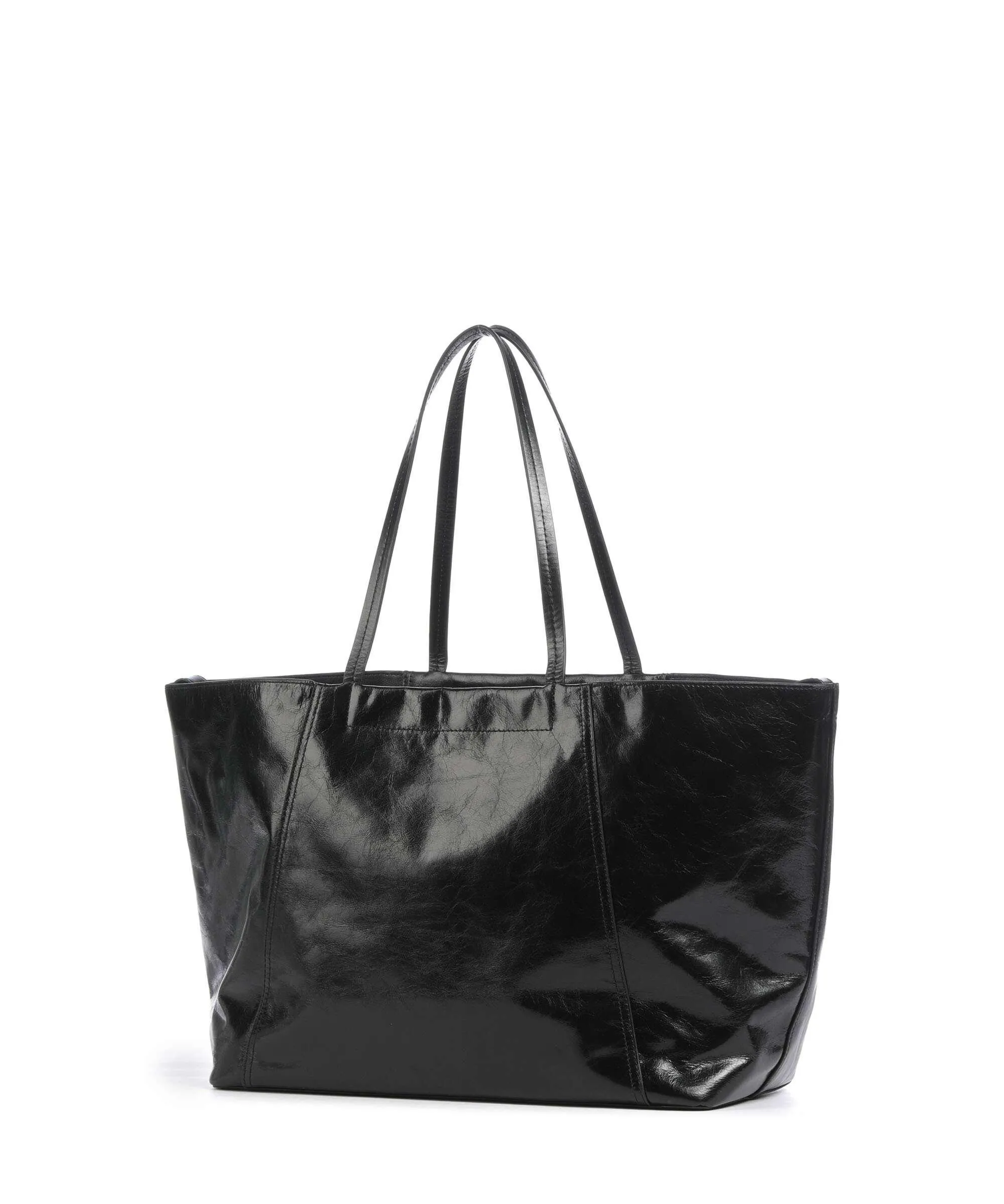  Liebeskind Chudy Paper Touch Crinkle L Borsa shopper pelle di vitello finemente grana nero  