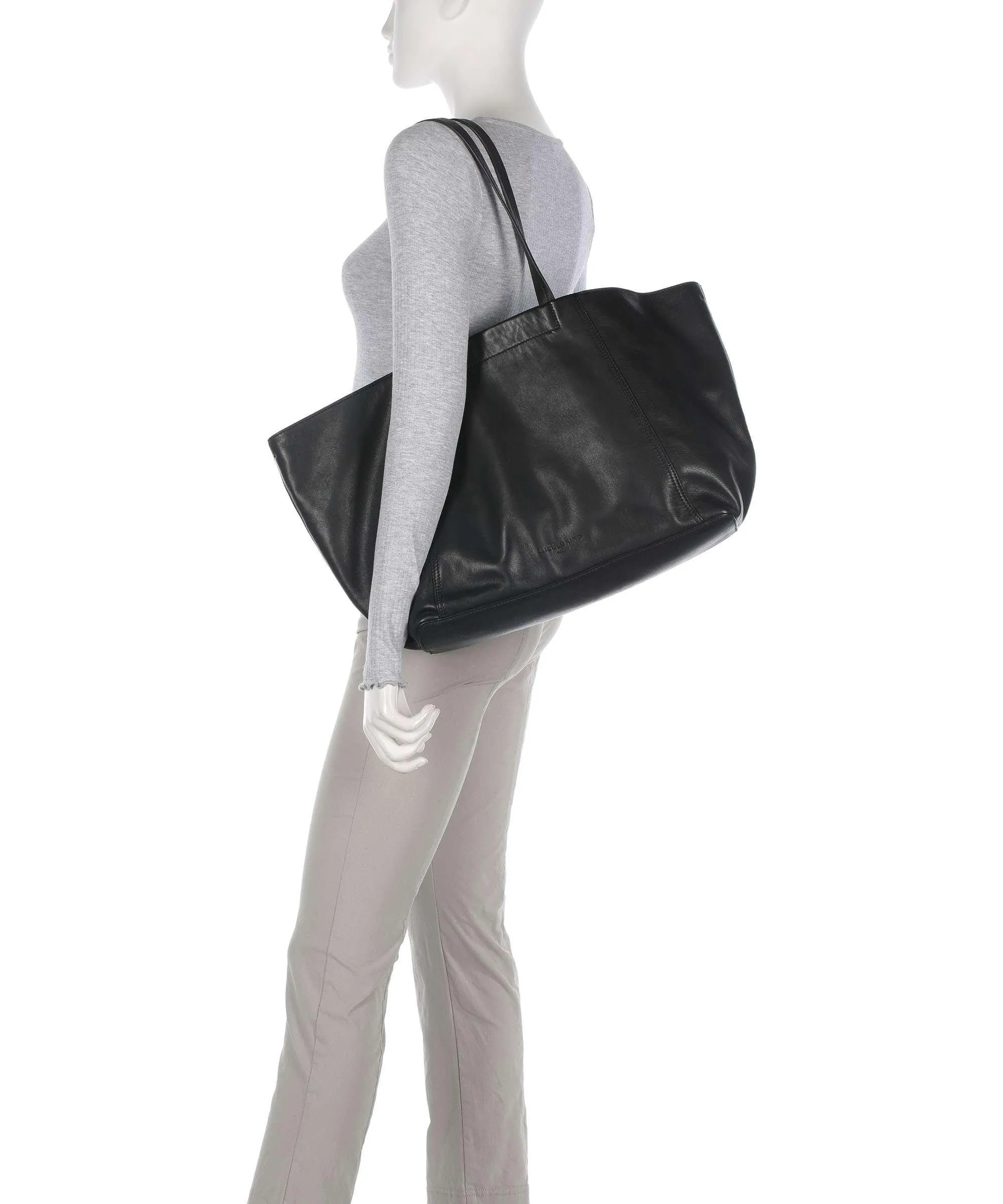  Liebeskind Chudy Sheep Natural L Borsa shopper pelle di pecora nero  