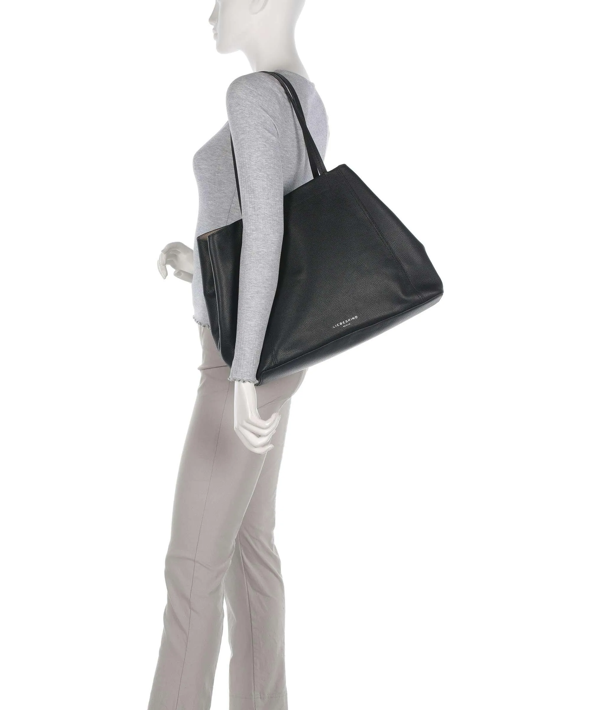  Liebeskind Chudy Small Pebble L Borsa shopper pelle di vacchetta grana nero  