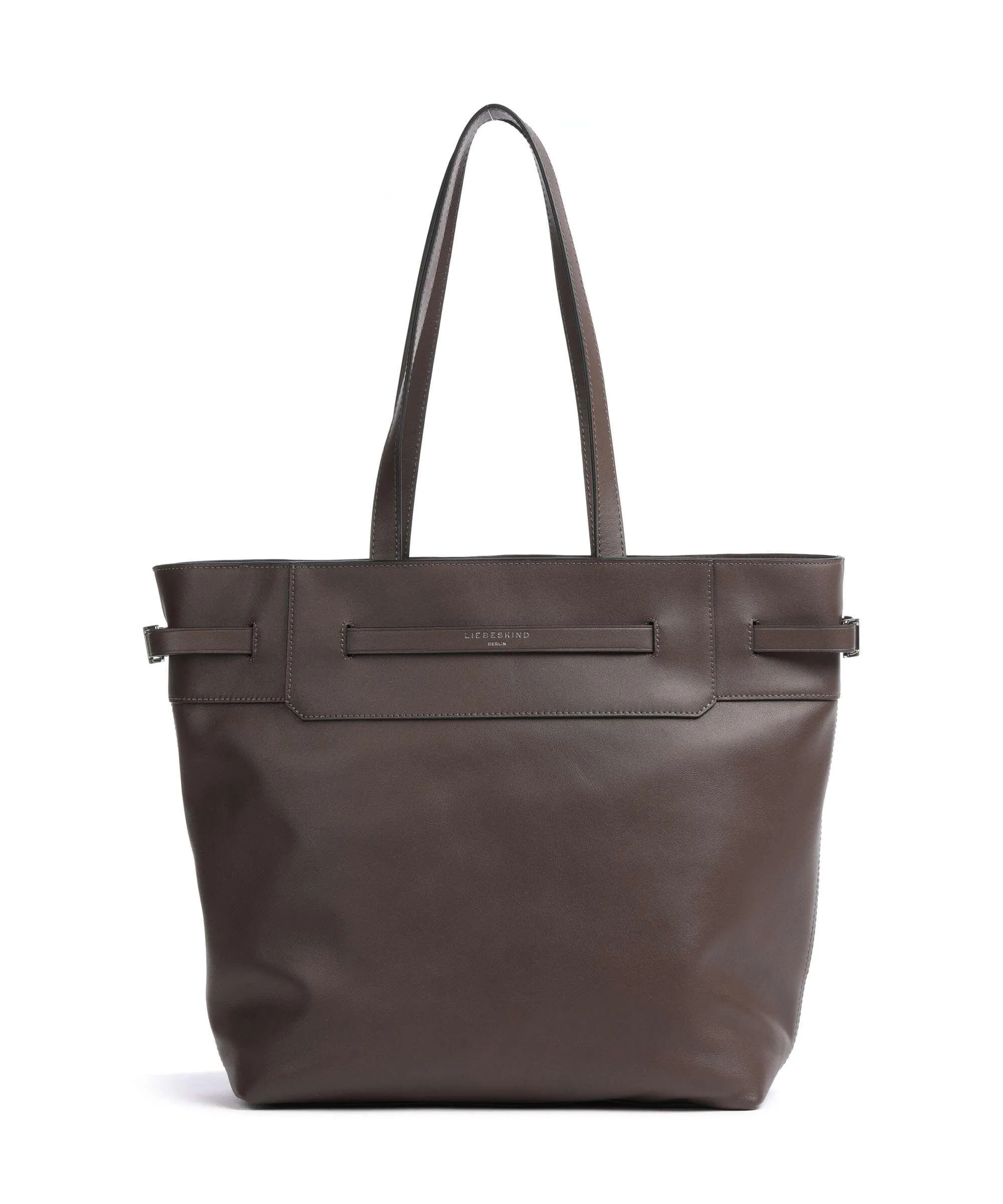  Liebeskind Lora Calf Optic L Borsa shopper pelle di vitello finemente grana marrone scuro  