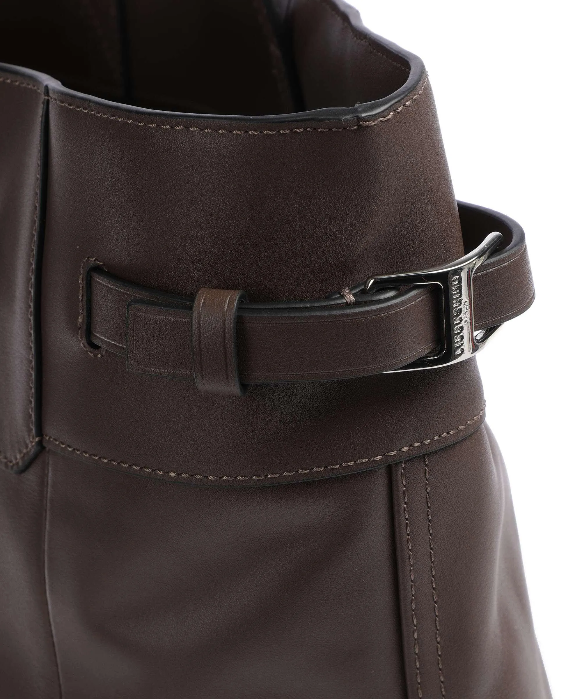  Liebeskind Lora Calf Optic L Borsa shopper pelle di vitello finemente grana marrone scuro  