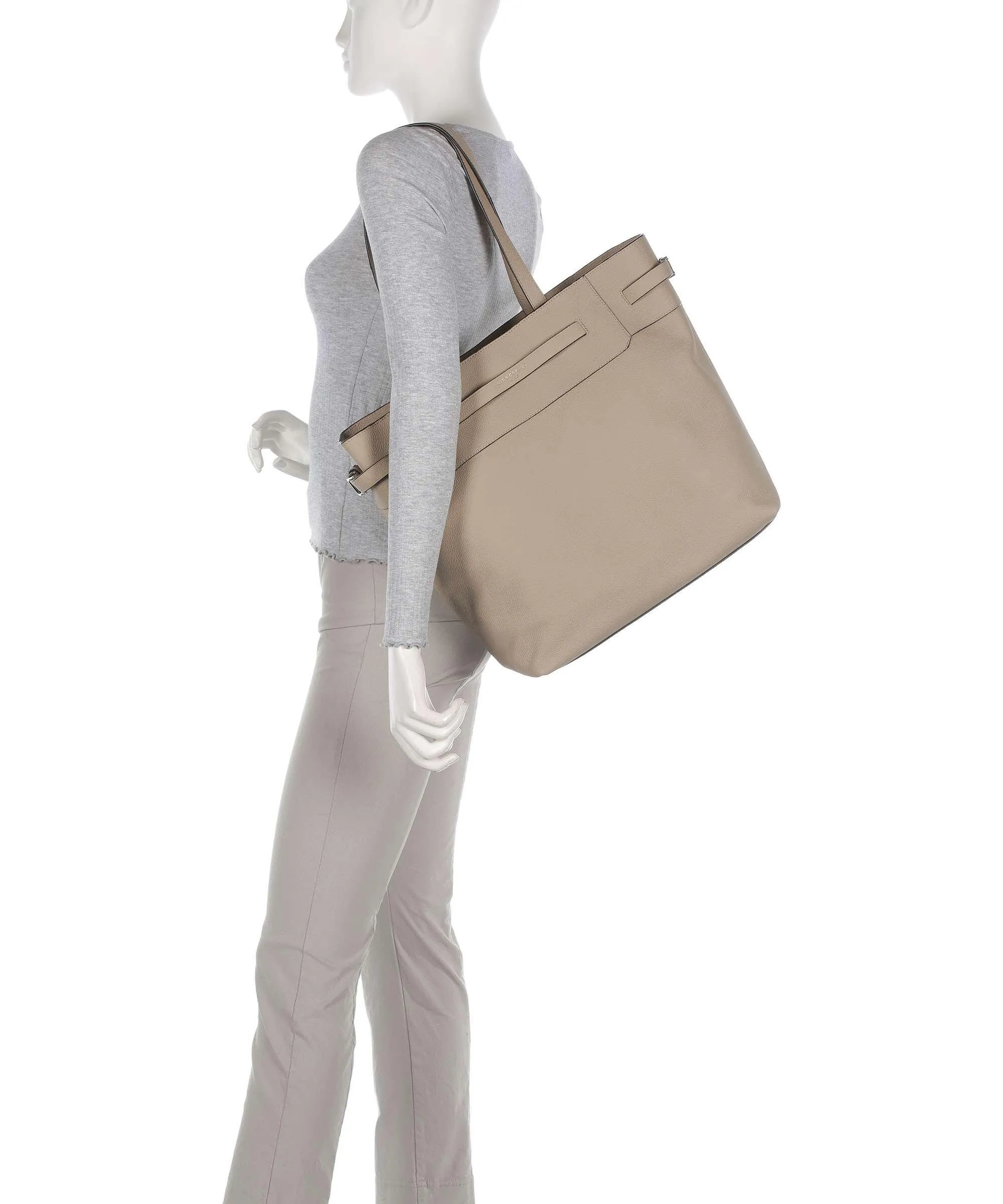  Liebeskind Lora Small Pebble L Borsa shopper pelle granulata beige  