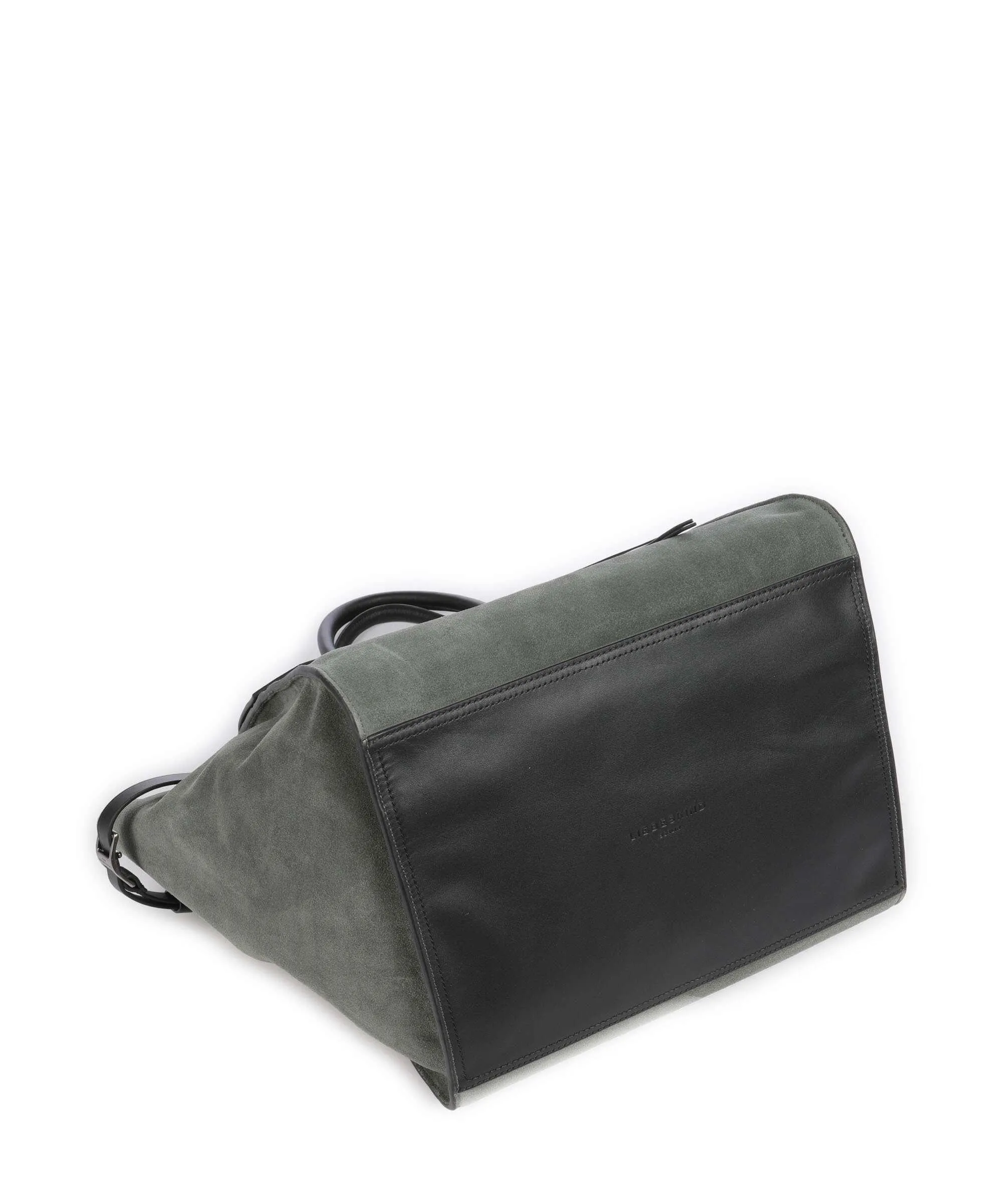 Liebeskind Lora Suede L Borsa shopper pelle ruvida verde scuro  